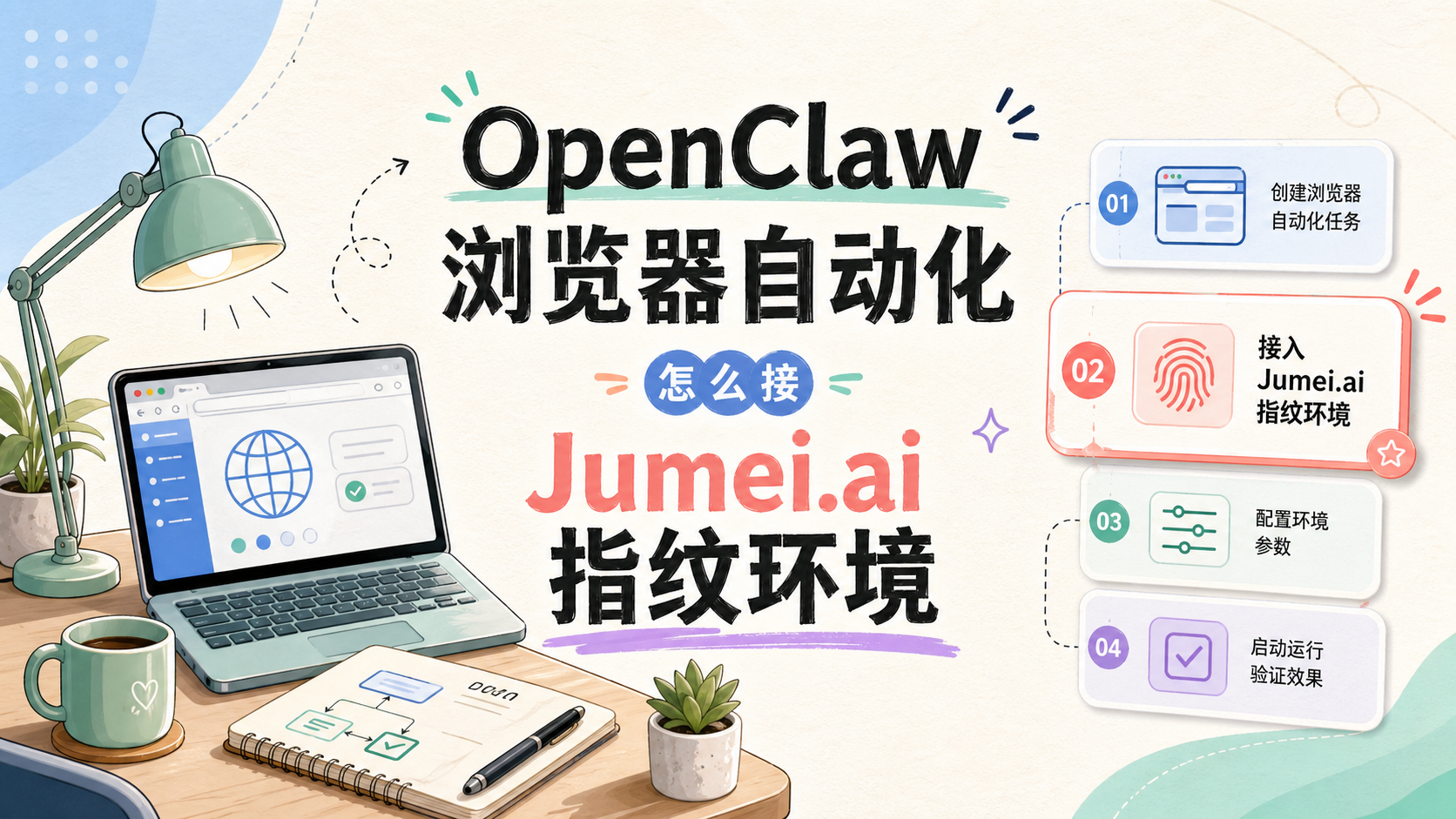 Cover illustration for OpenClaw 指纹浏览器
