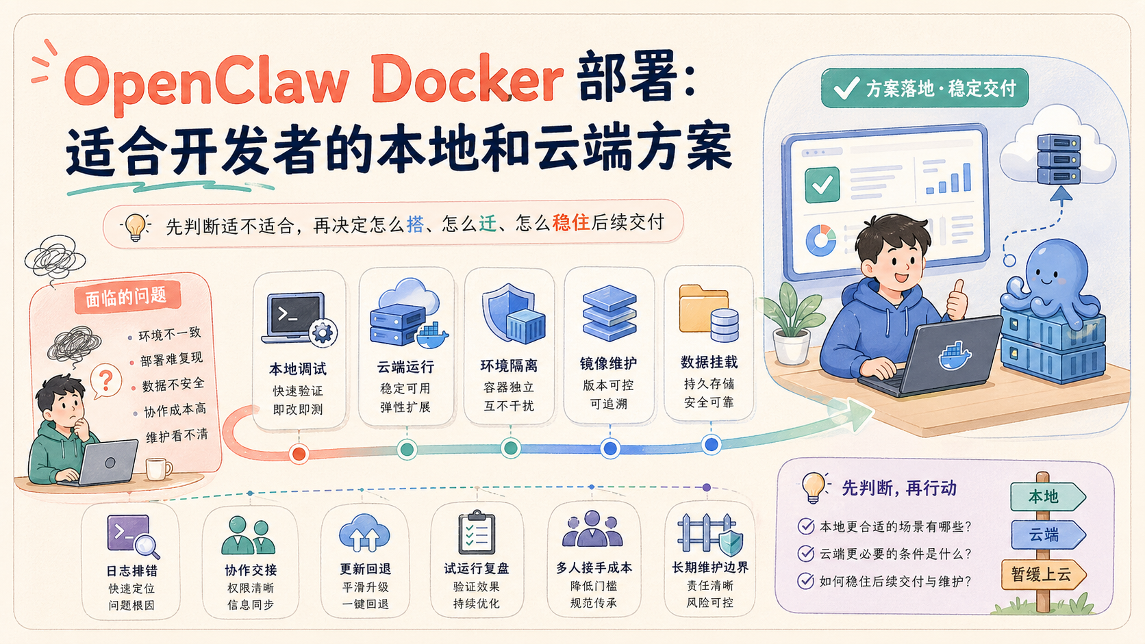 Cover illustration for OpenClaw Docker 部署