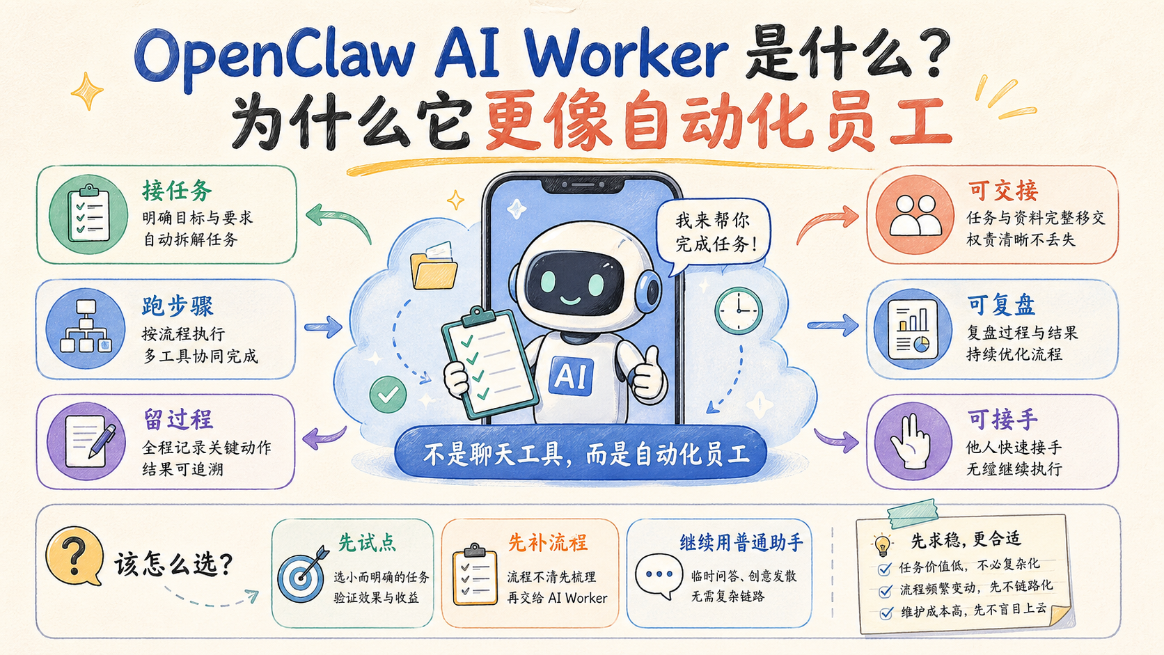 Cover illustration for OpenClaw AI Worker