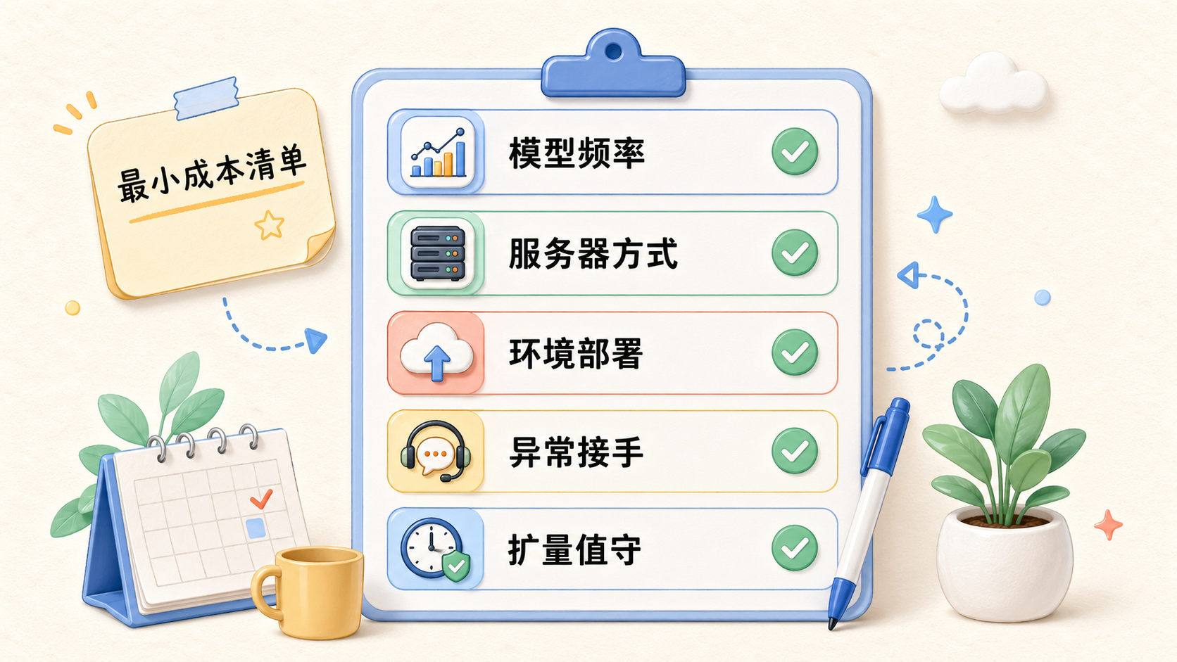 Part 2 explanatory illustration showing 先用一句话讲清楚 OpenClaw 多少钱？模型成本、服务器和团队运维成本拆解