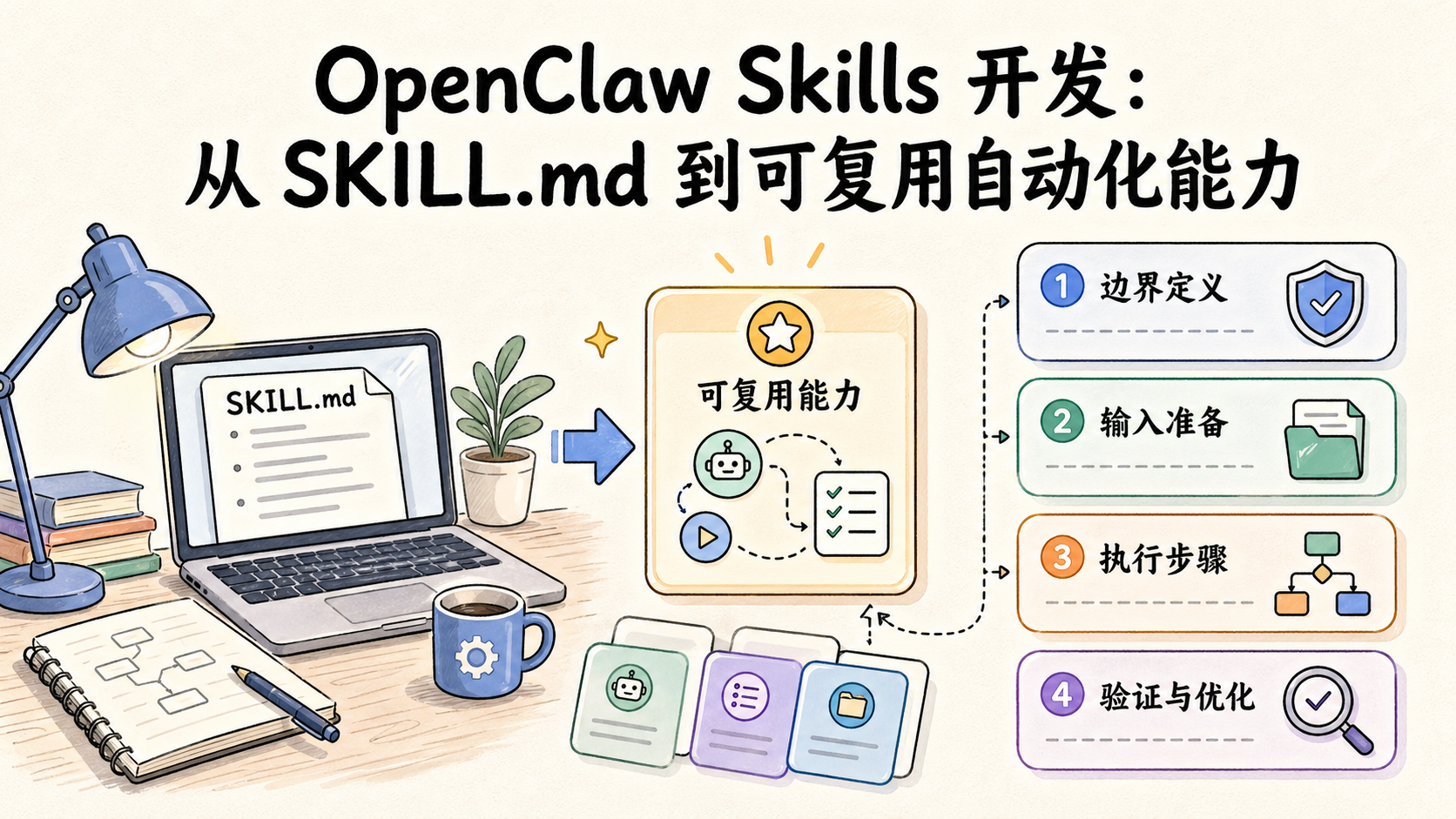 Cover illustration for OpenClaw Skills 开发