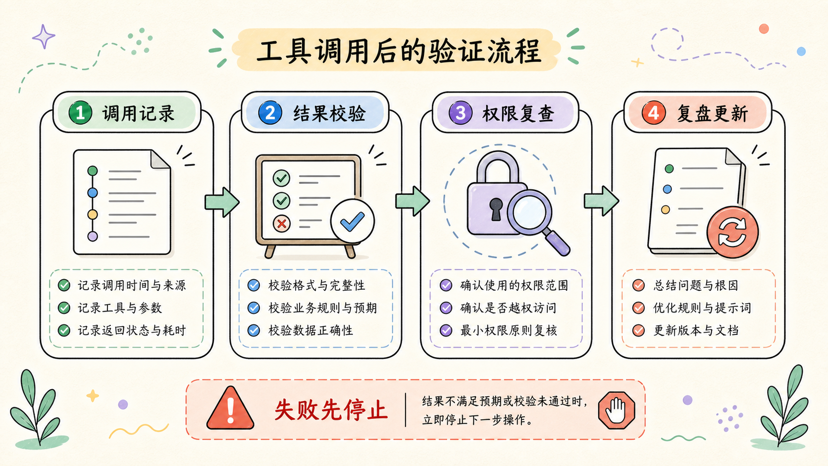 Part 2 explanatory illustration showing 开始前先确认是否适合这样做 and OpenClaw Skills 开发教程