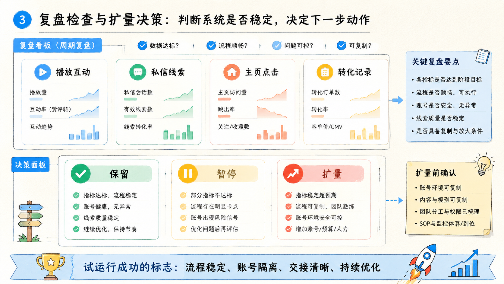 Part 3 explanatory illustration showing 先确认 TikTok 运营系统要解决什么问题