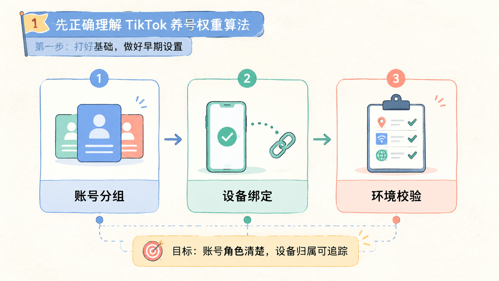 Part 1 explanatory illustration showing 先正确理解 TikTok 养号权重算法