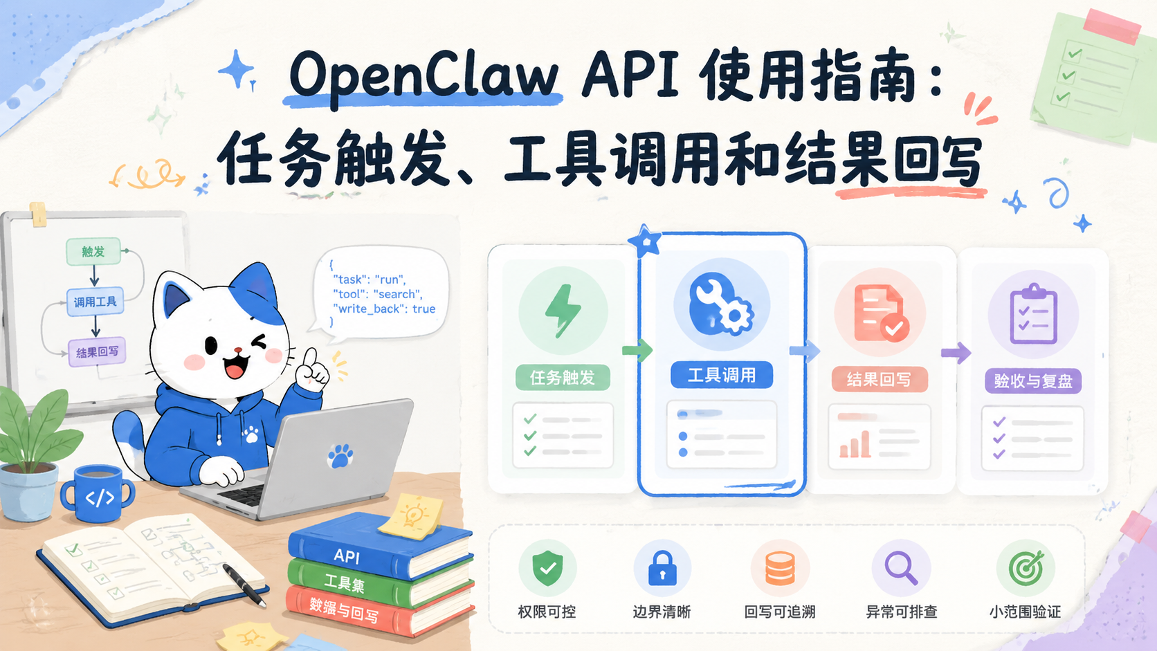 Cover illustration for OpenClaw API 使用