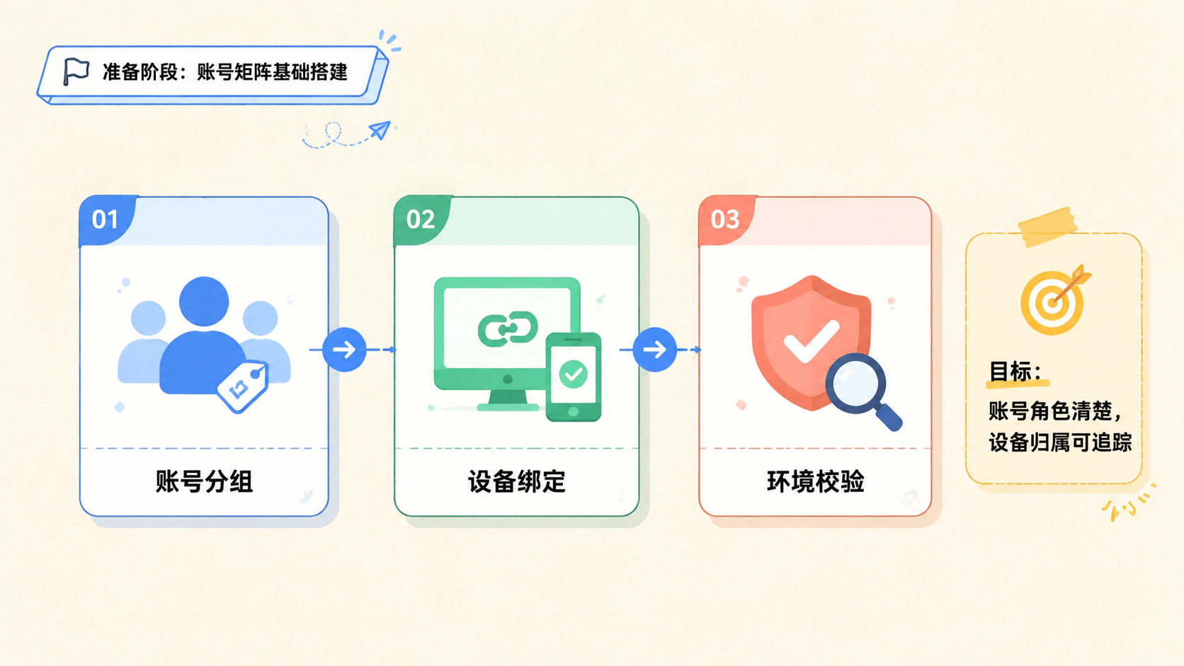 Part 1 explanatory illustration showing 外贸获客软件怎么做社媒矩阵？从线索到转化的流程先拆账号角色