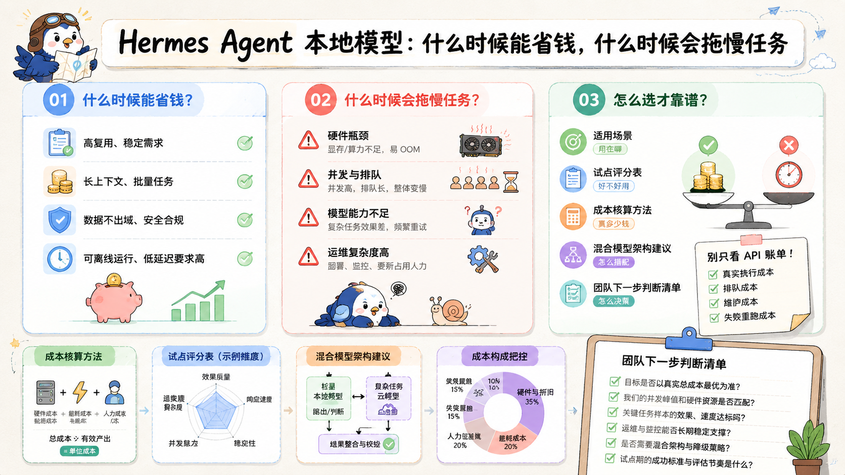 Cover illustration for Hermes Agent 本地模型