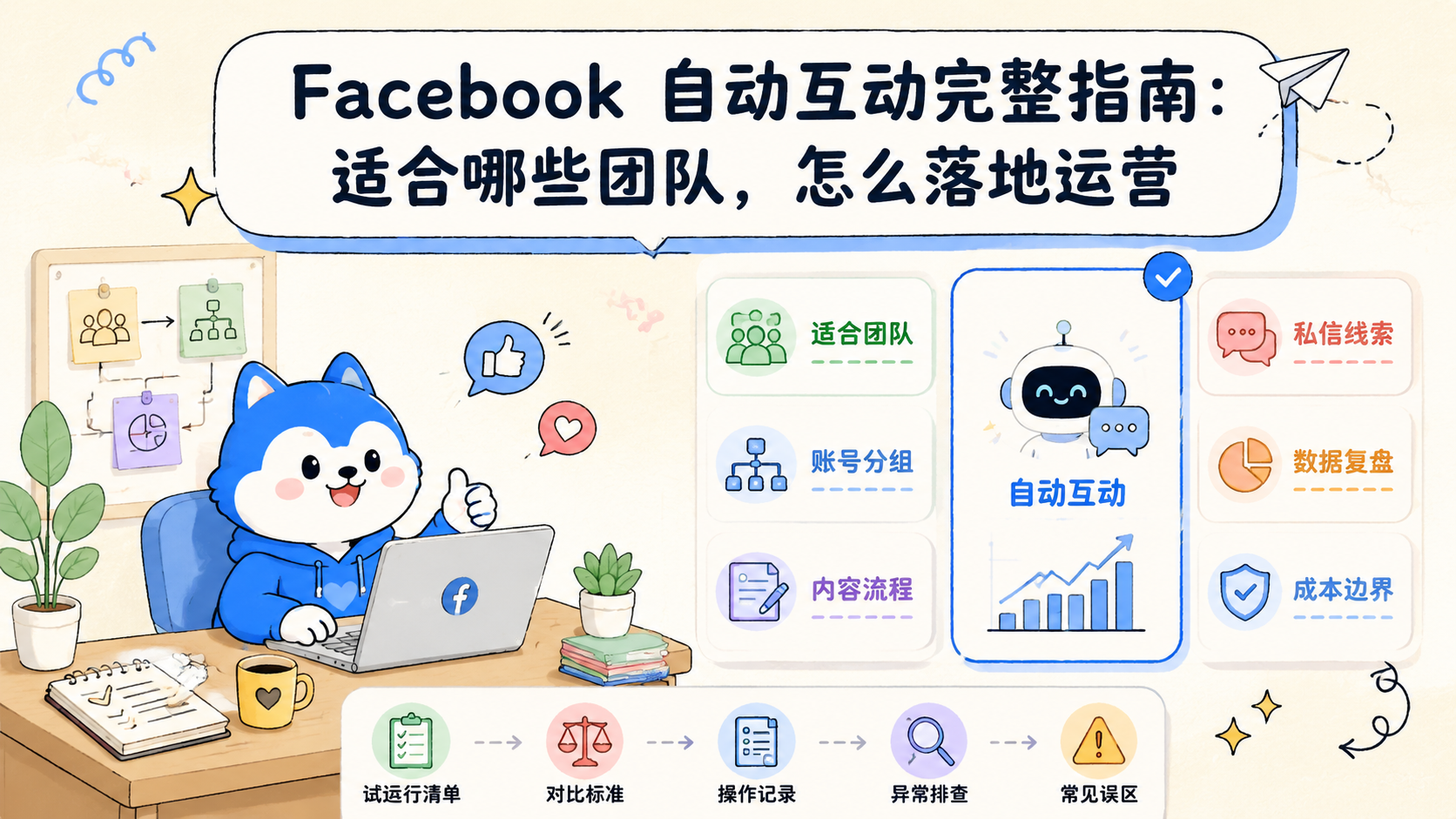 Cover illustration for Facebook 自动互动