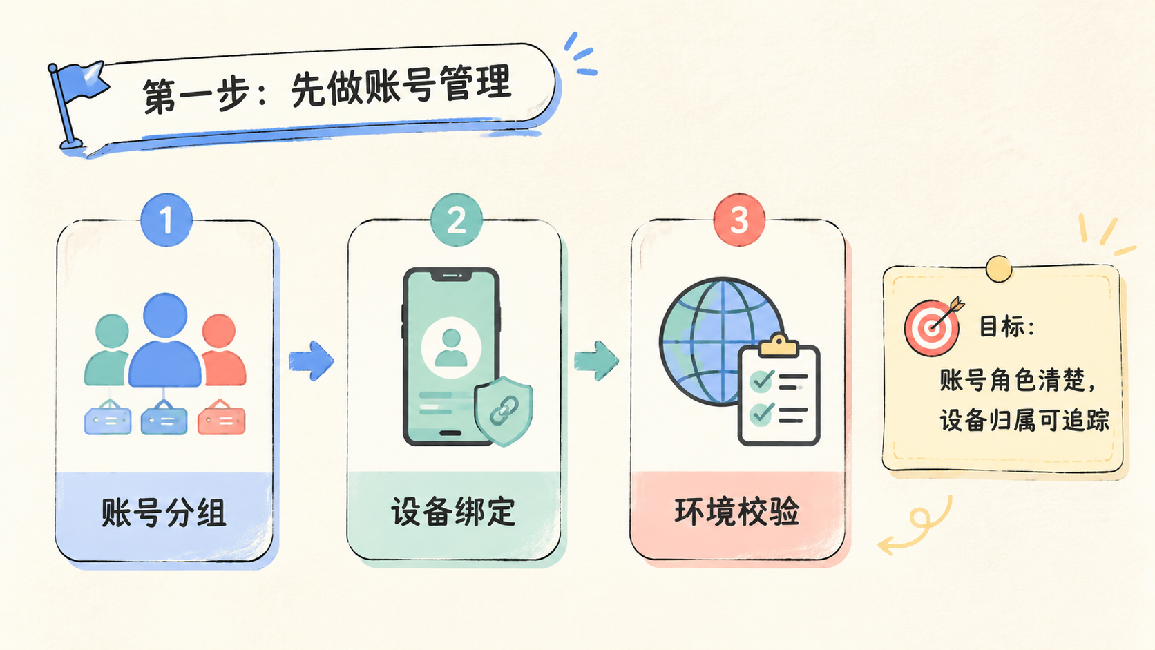 Part 1 explanatory illustration showing TikTok 运营先做账号管理