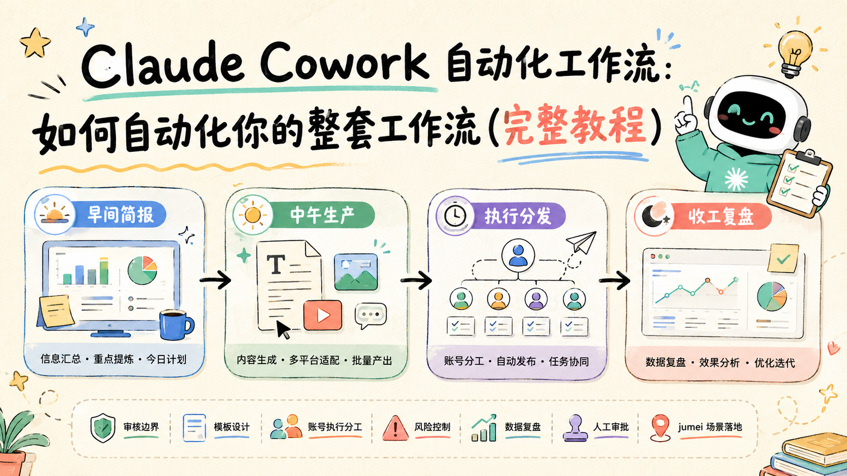 Cover illustration for Claude Cowork 自动化工作流