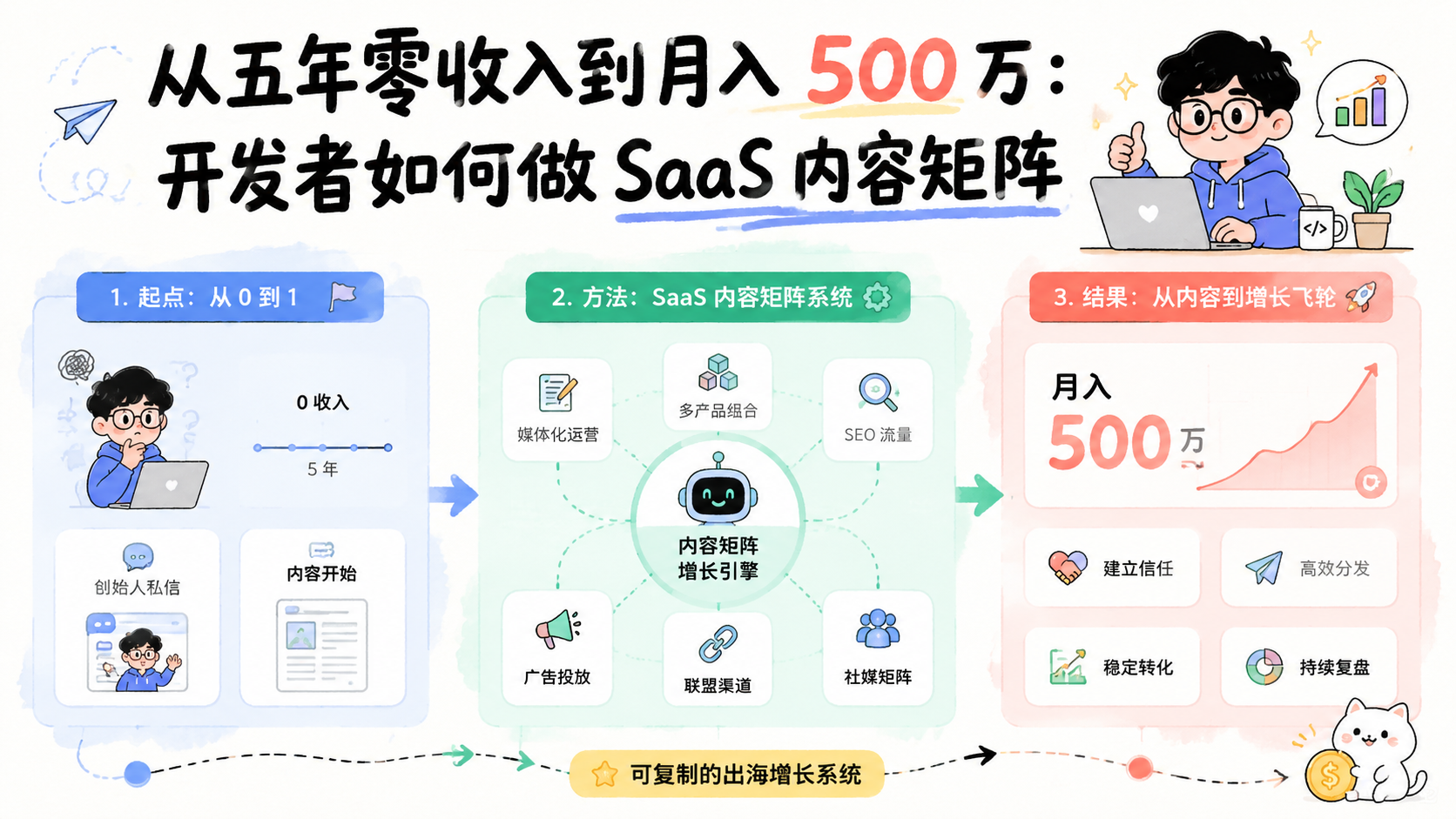 Cover illustration for SaaS 内容矩阵