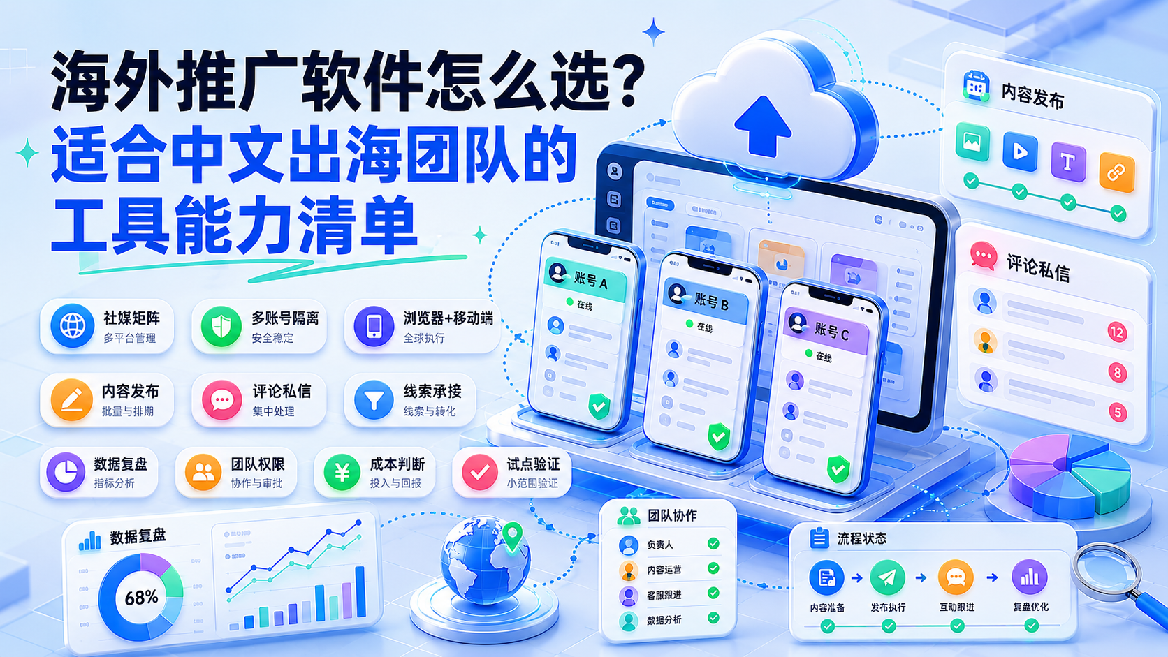 Cover illustration for 海外推广软件