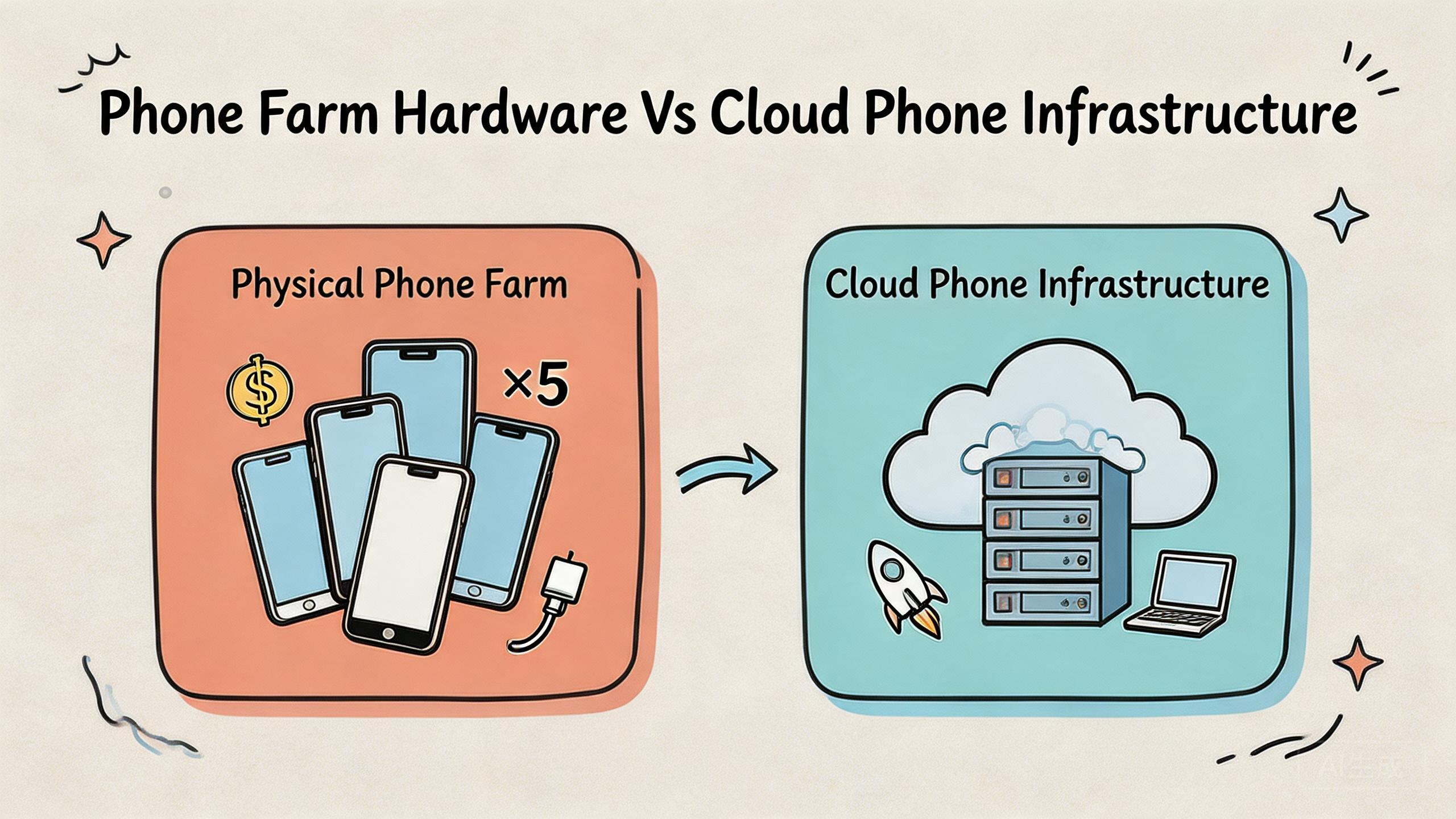 Phone Farm Hardware vs Cloud Phone Infrastructure