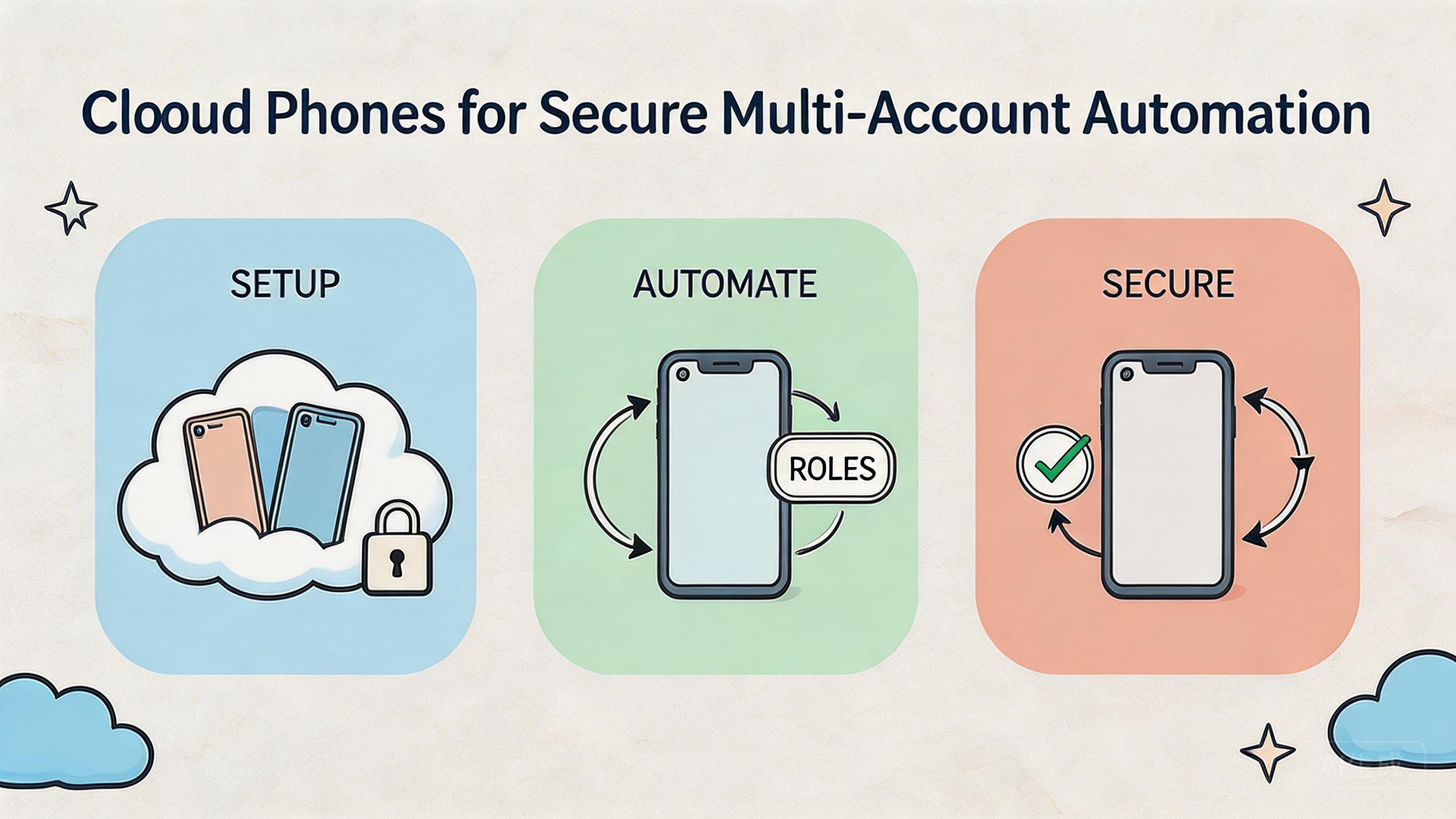 Cloud Phones for Secure Multi-Account Automation