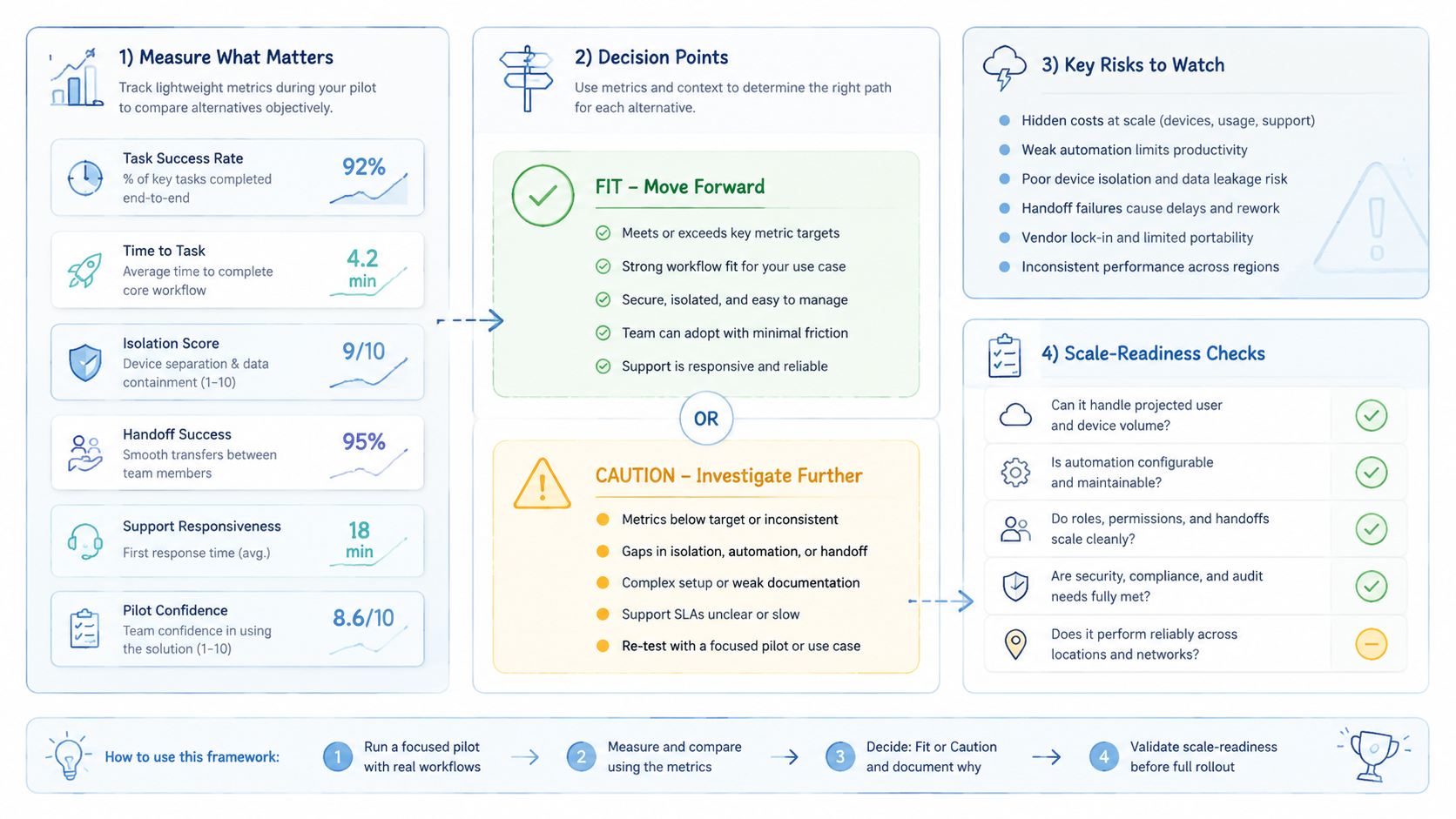 Part 3 explanatory illustration showing A Practical Comparison Framework for cloud phone alternatives