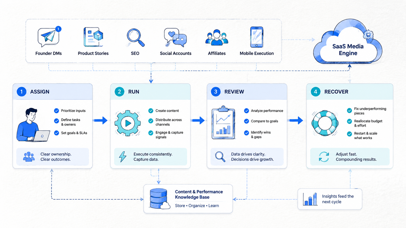 Part 2 explanatory illustration showing What a SaaS Media Engine Means