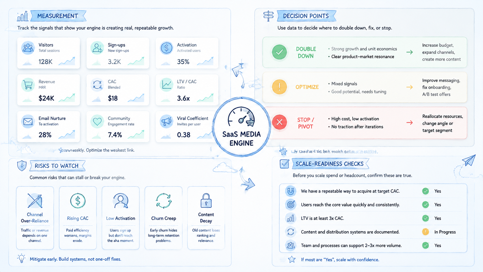 Part 3 explanatory illustration showing What a SaaS Media Engine Means