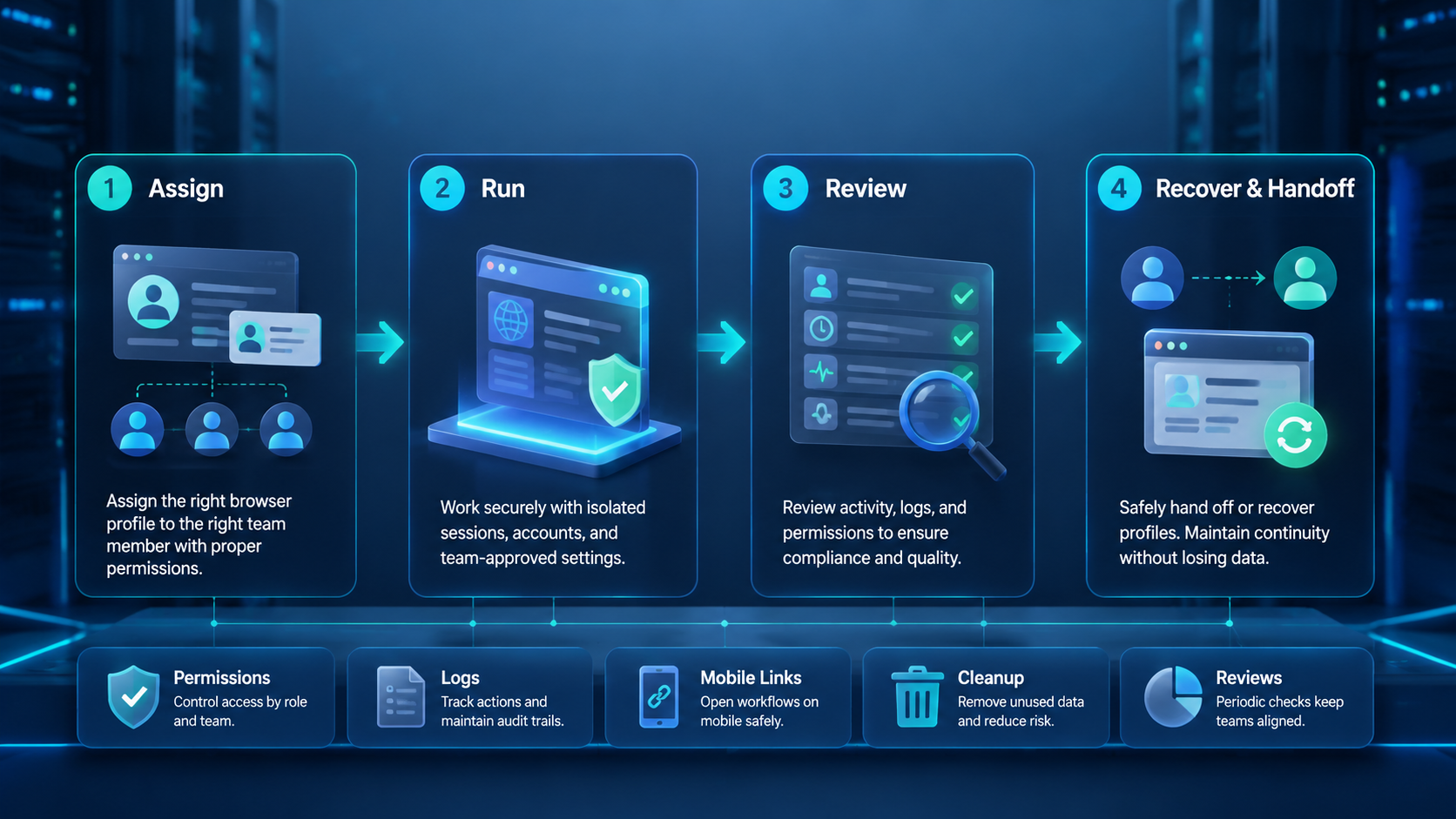 Part 2 explanatory illustration showing Why browser profile management matters for teams