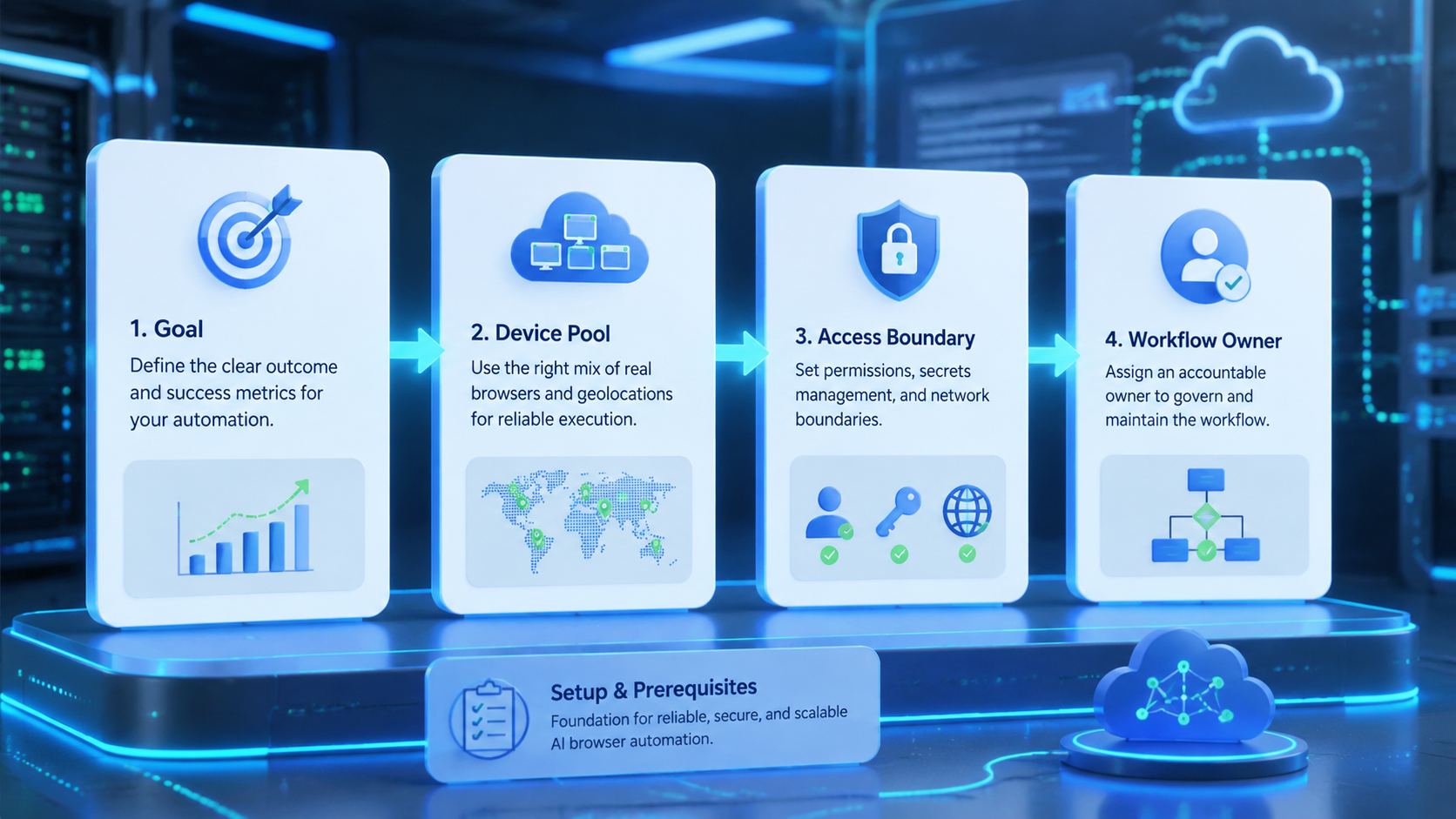 Part 1 explanatory illustration showing What to Look for in AI Browser Automation