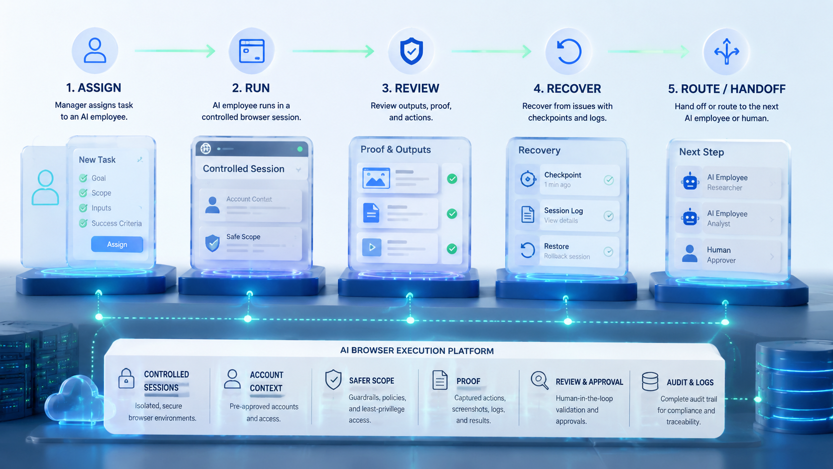 Part 2 explanatory illustration showing AI Browser Control Model