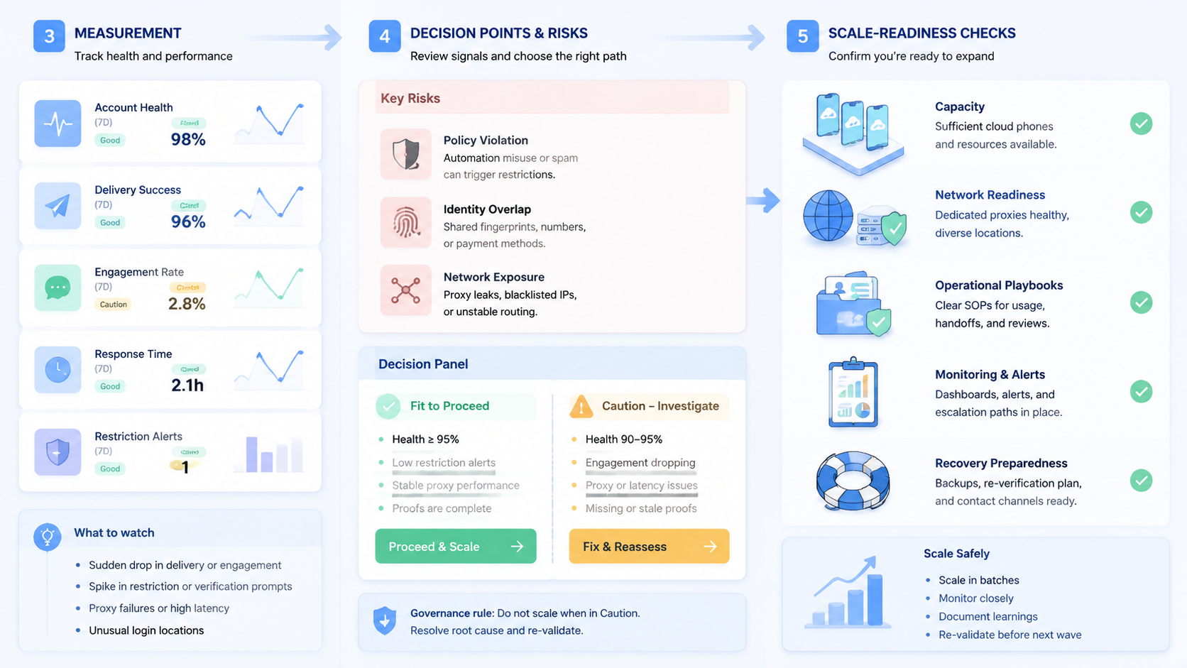 Part 3 explanatory illustration showing Multiple WhatsApp Accounts Setup Checklist
