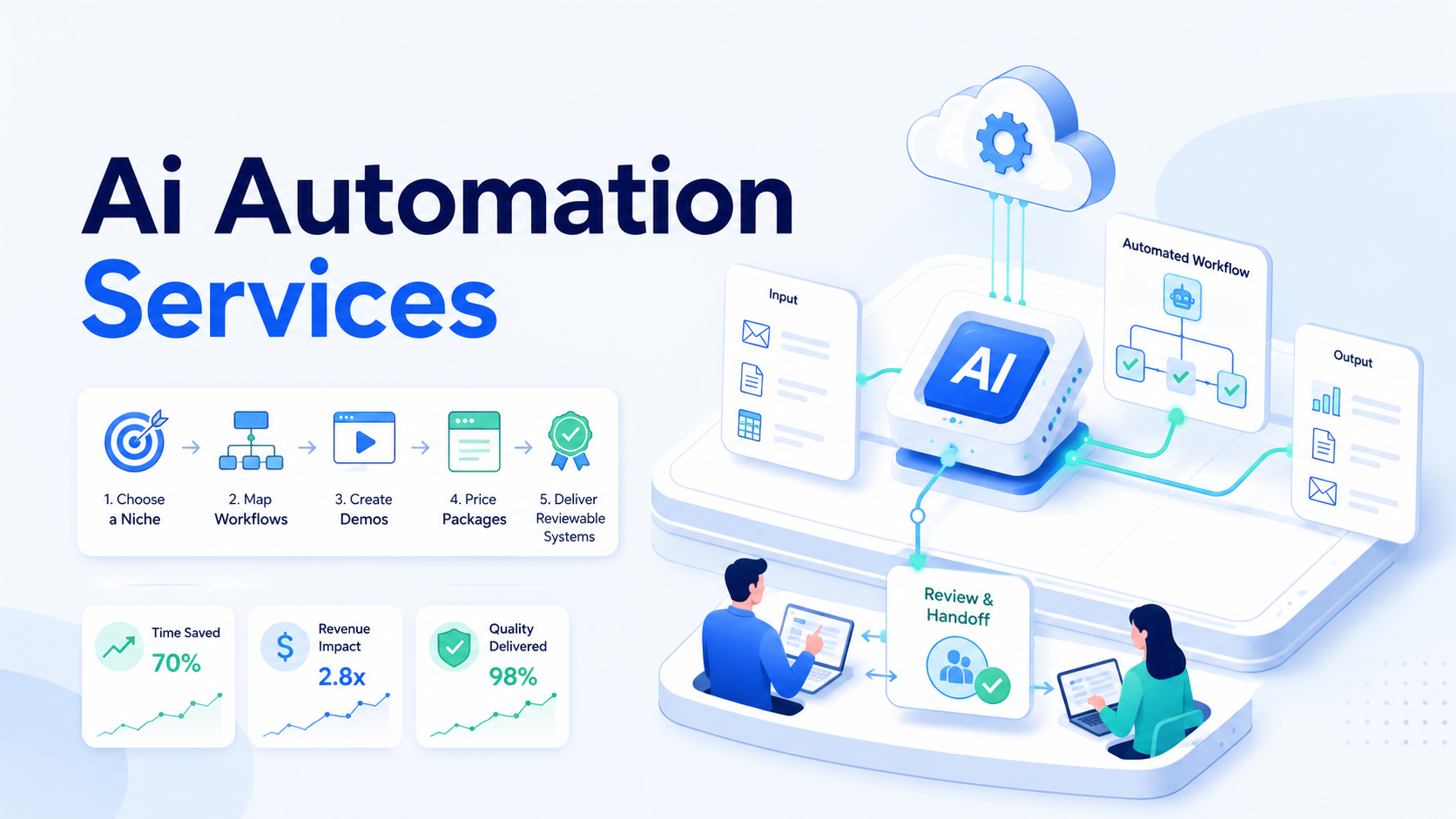 Cover illustration for AI automation services
