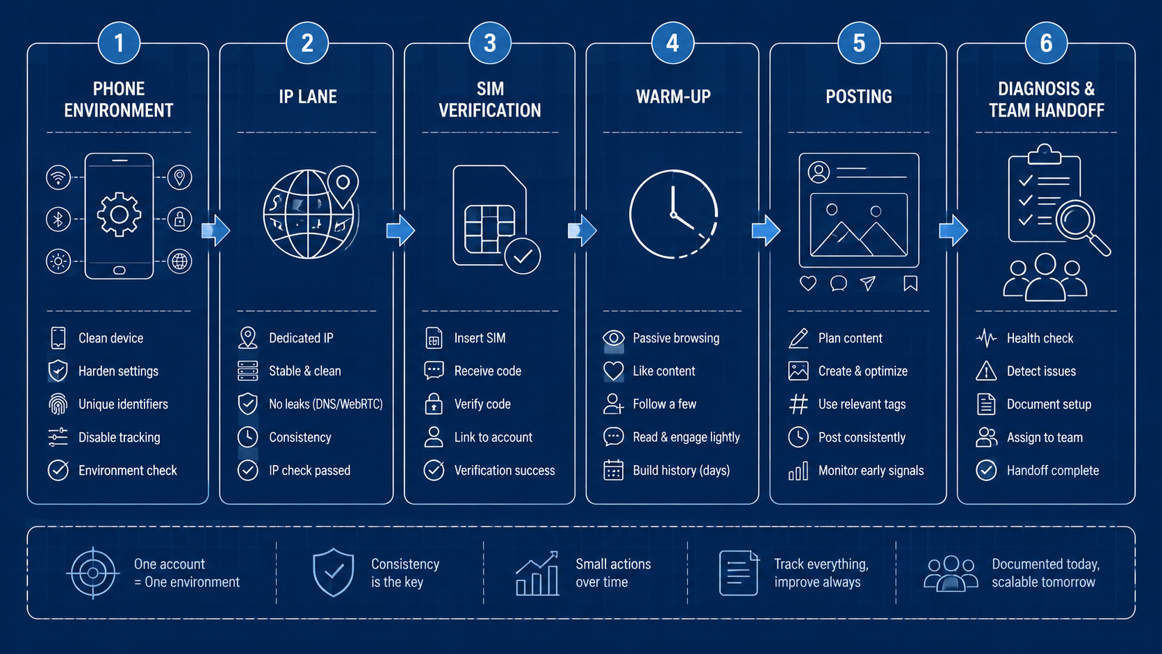 X and TikTok account setup workflow checklist