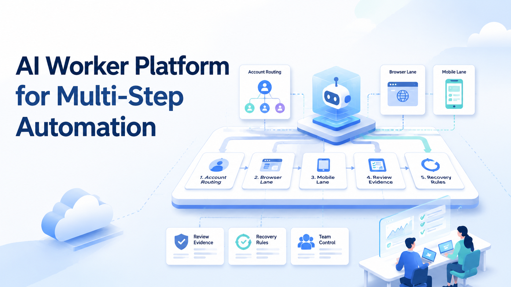 Cover illustration for AI worker platform