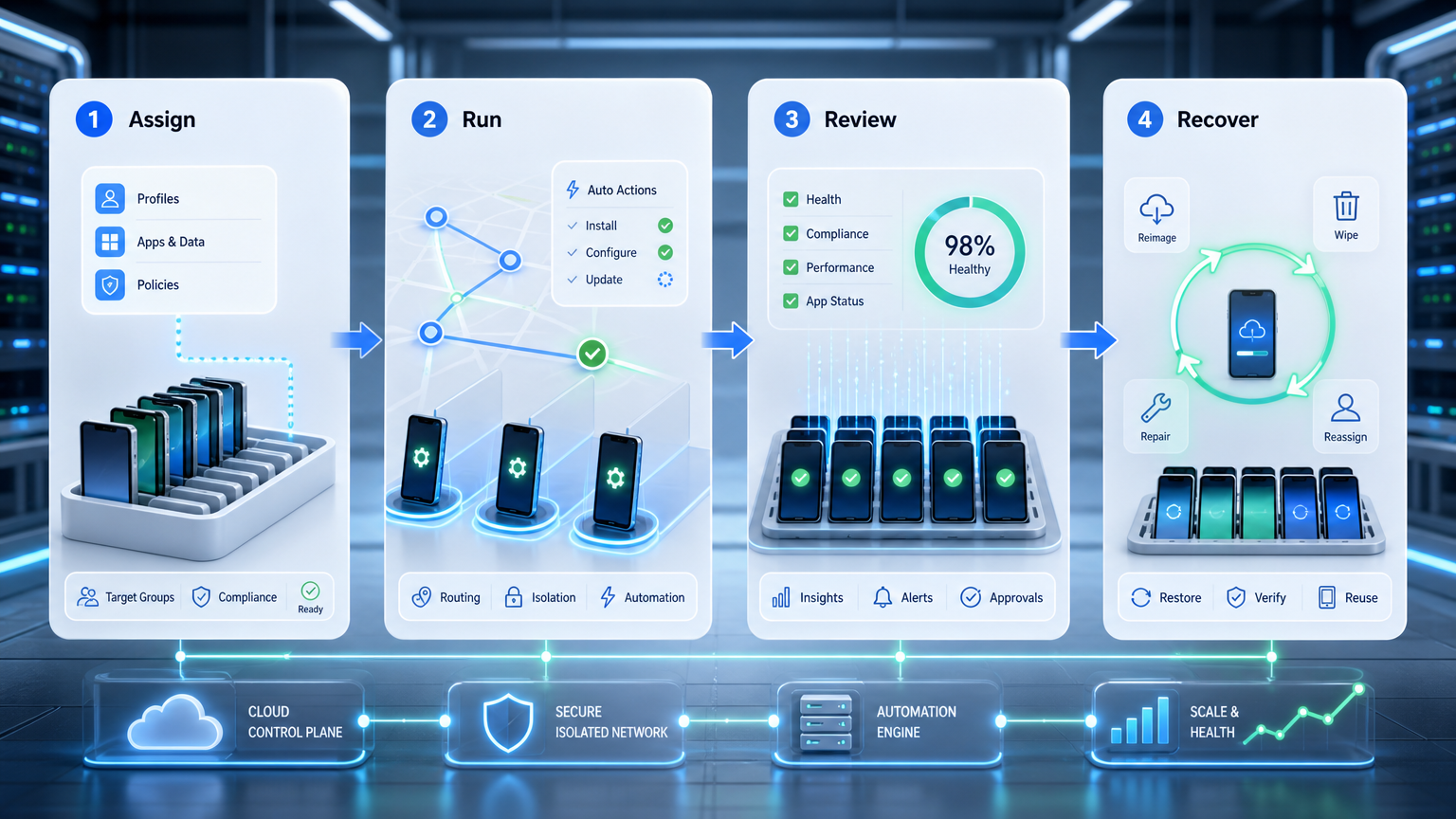 Part 2 explanatory illustration showing What Is Device Fleet Infrastructure?