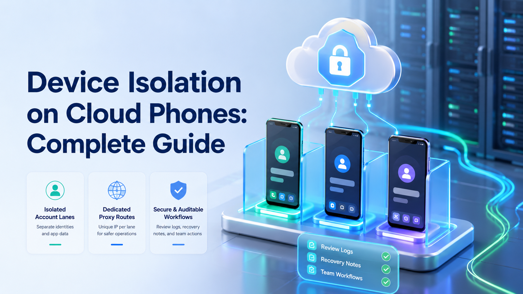 Cover illustration for device isolation on cloud phones