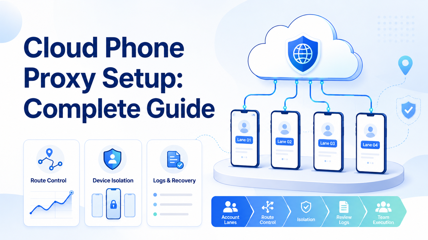 Cover illustration for cloud phone proxy setup