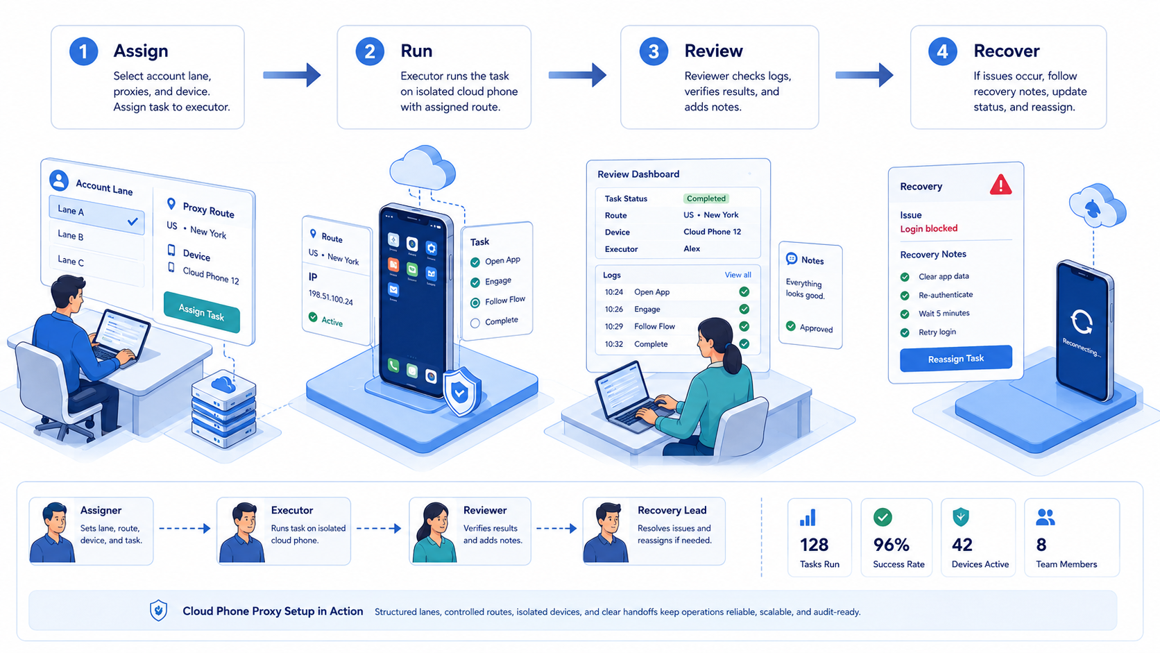 Part 2 explanatory illustration showing What Cloud Phone Proxy Setup Means