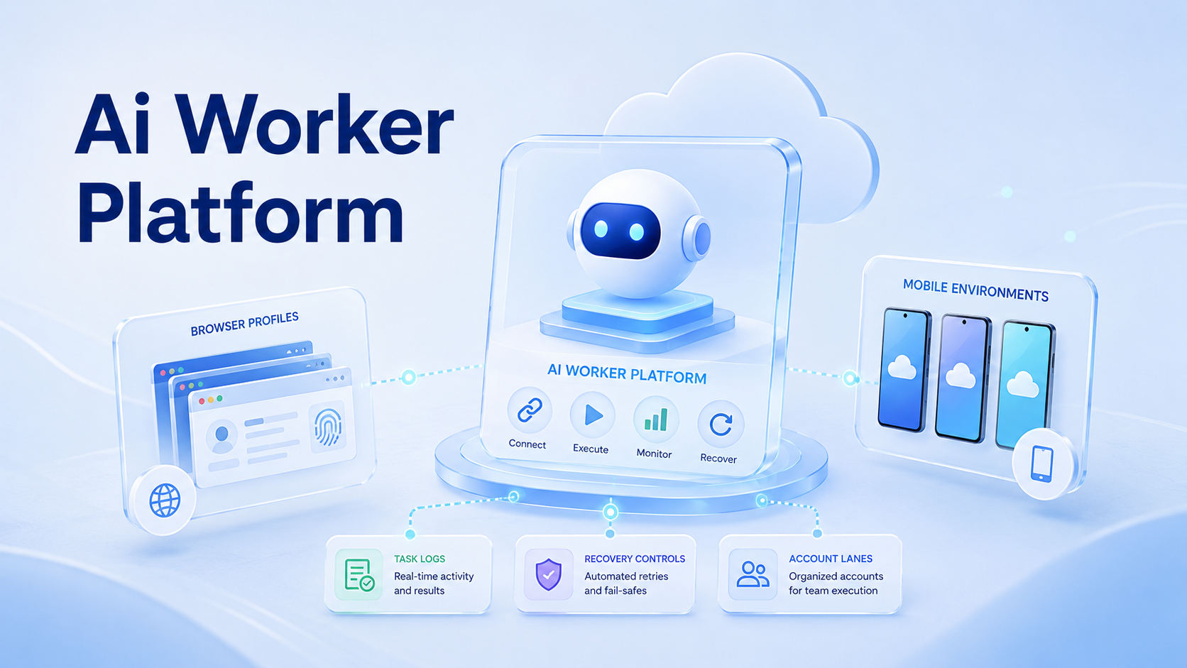 AI Worker Platform for Browser Profiles and Mobile Environments
