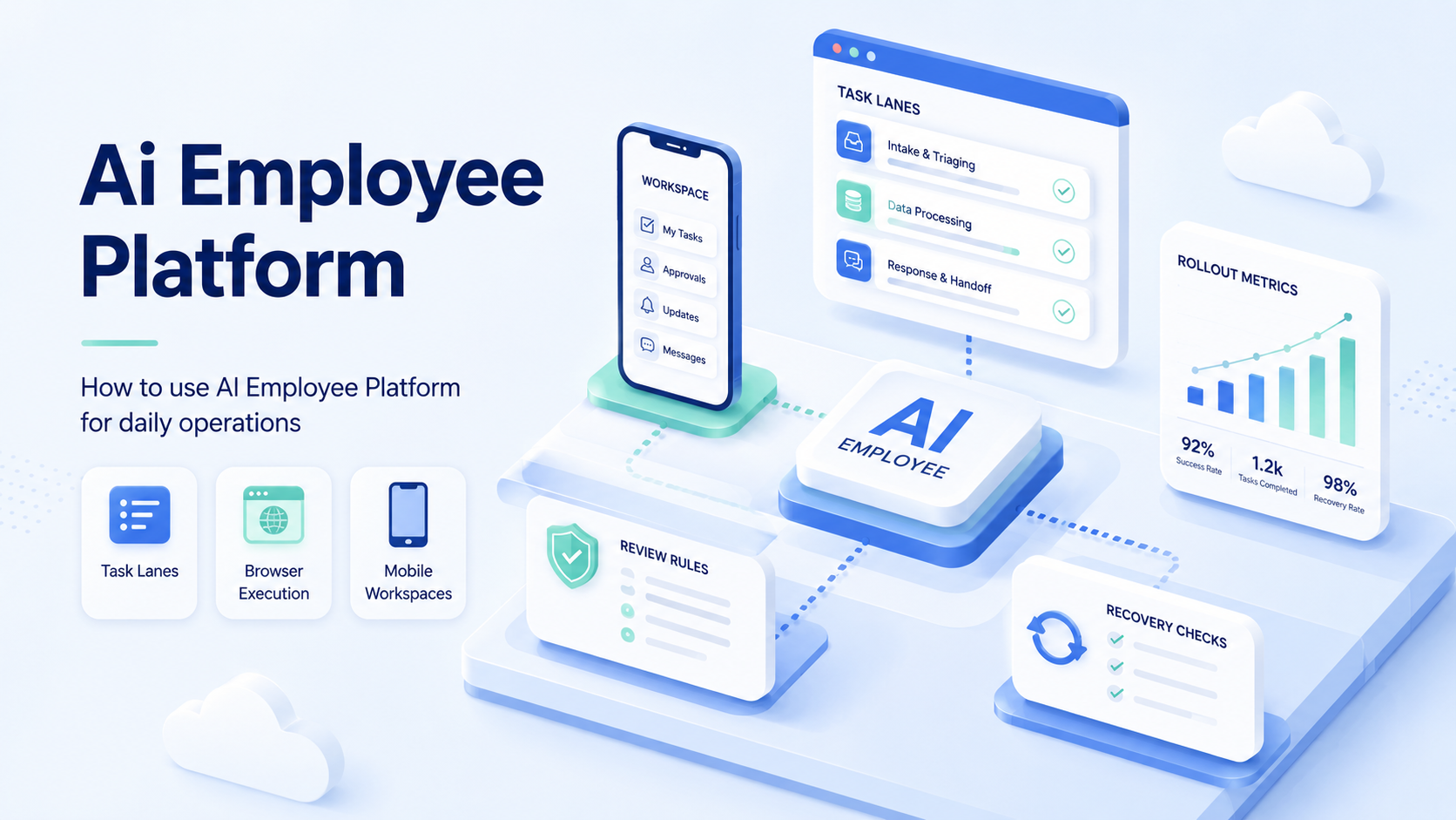 Cover illustration for AI employee platform