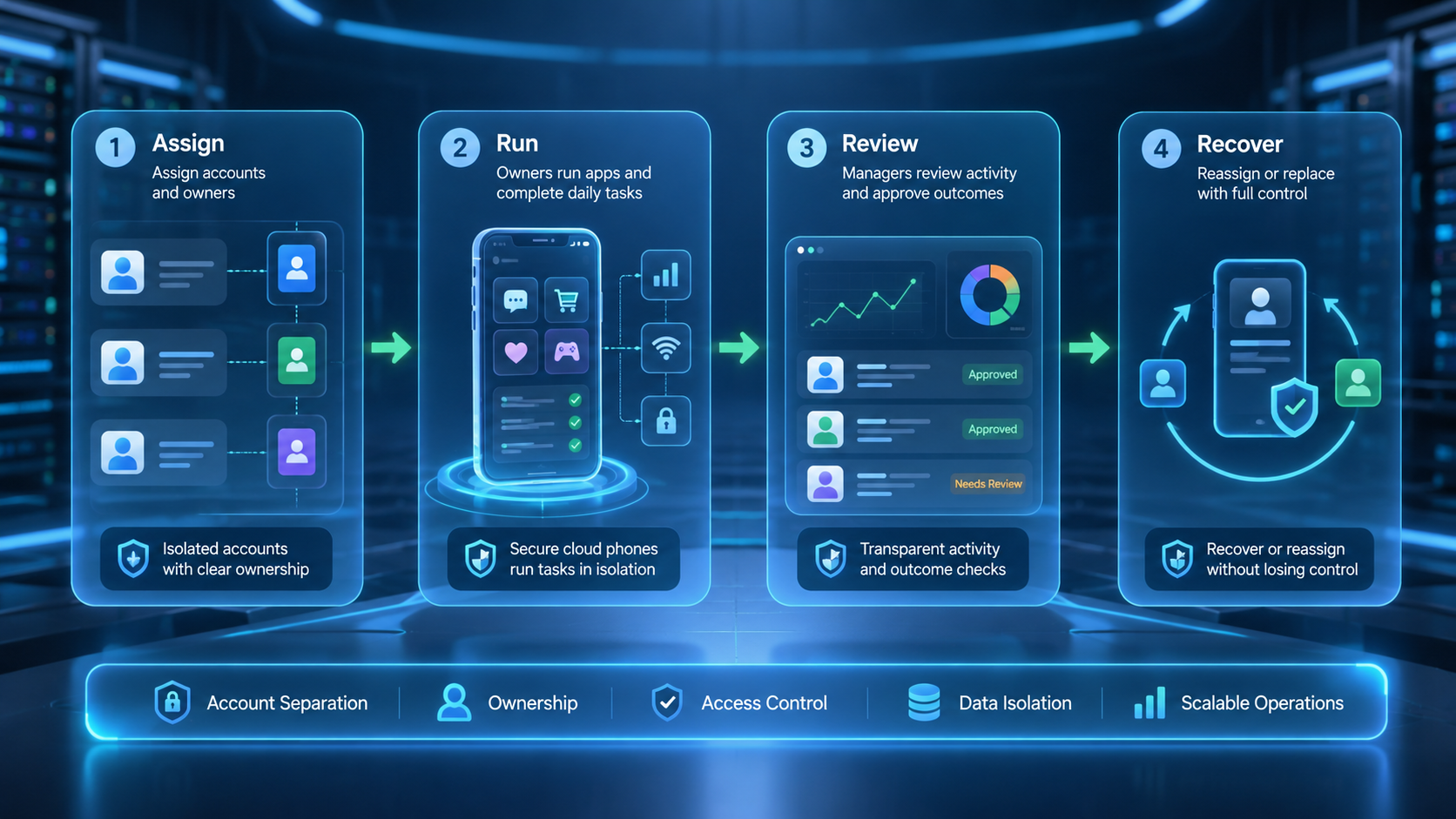 Part 2 explanatory illustration showing The Core Idea Behind a Secure Cloud Phone