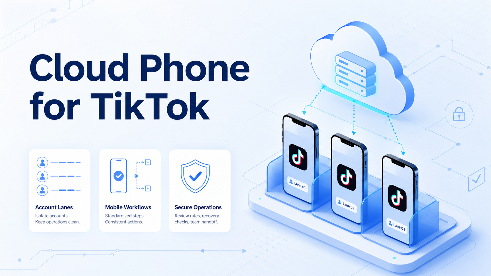 Cover illustration for cloud phone for tiktok