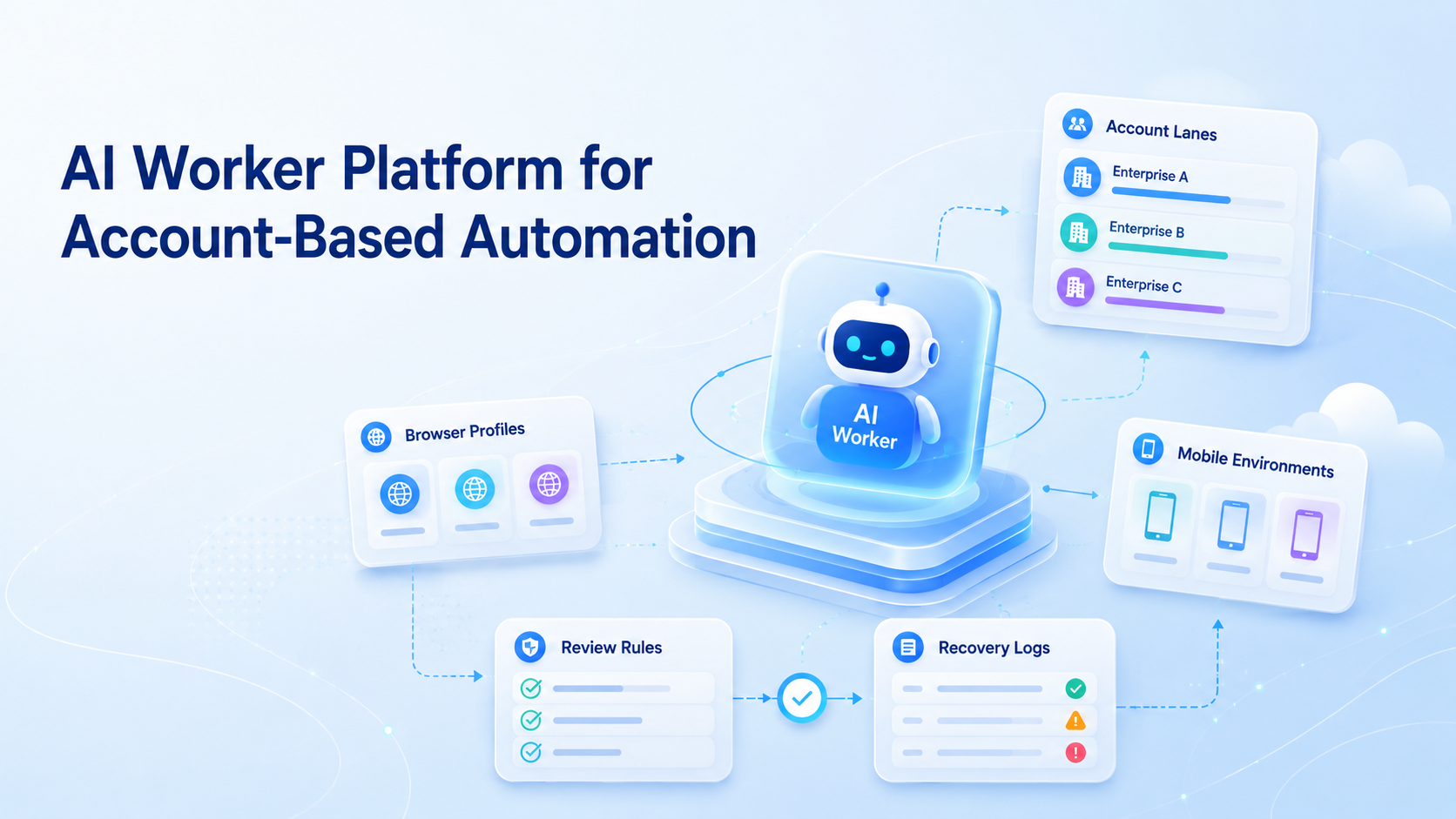 Cover illustration for AI worker platform