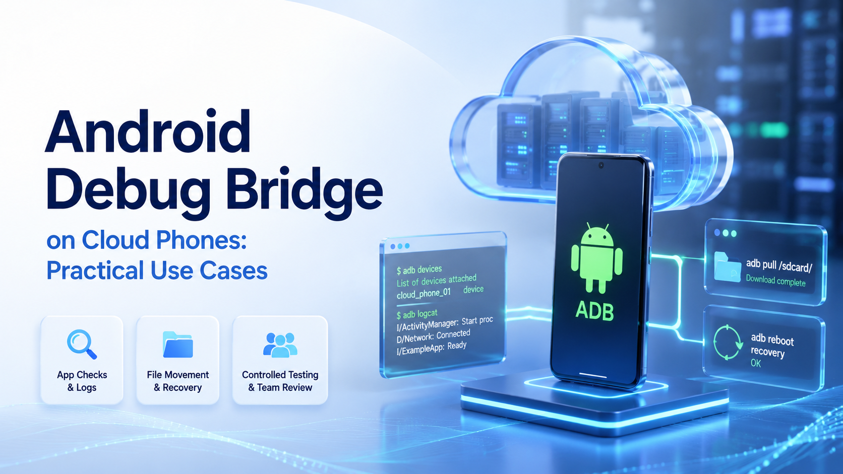 Cover illustration for android debug bridge