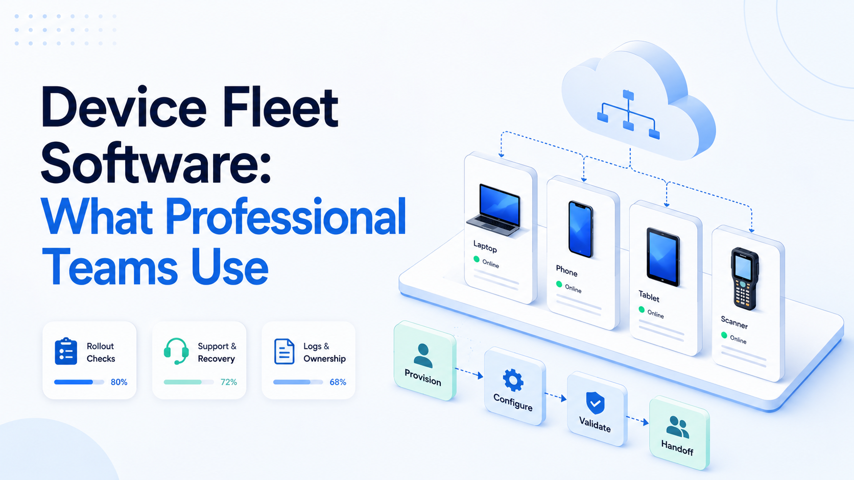 Cover illustration for device fleet software
