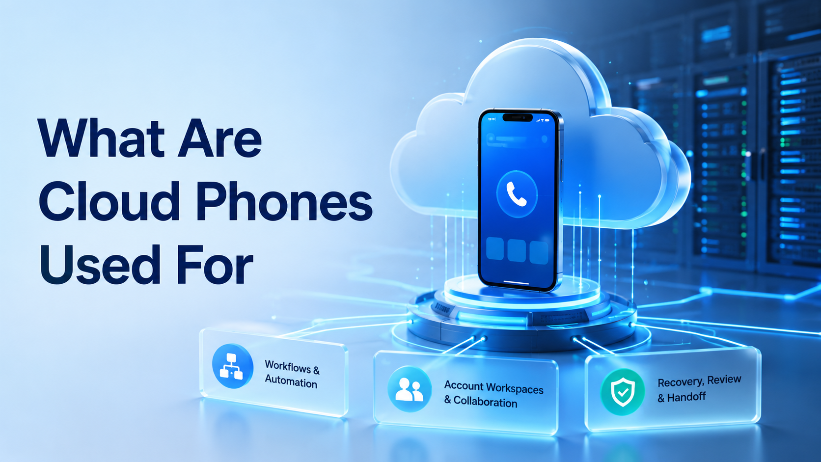 Cover illustration for what are cloud phones used for