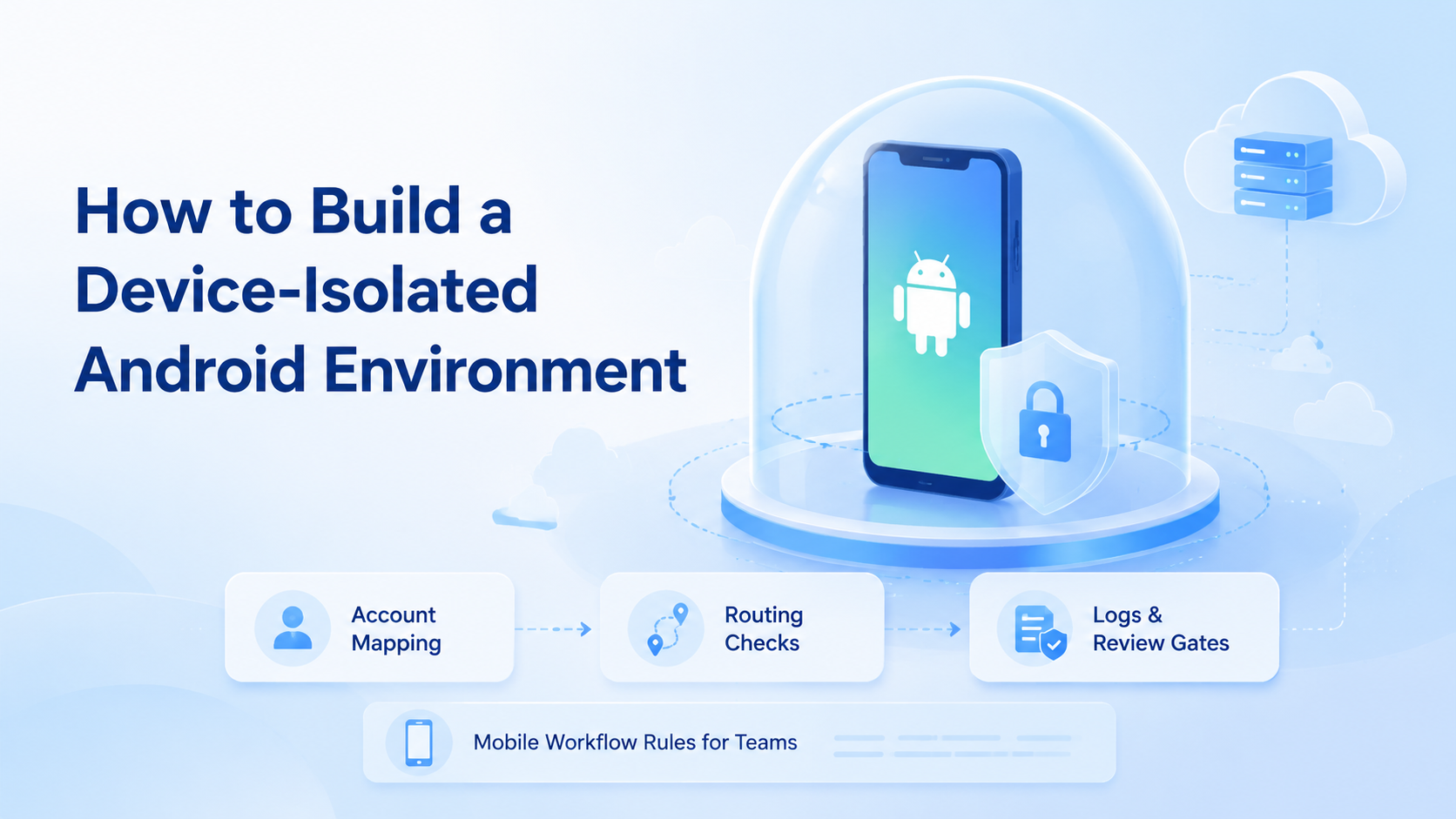 Cover illustration for device-isolated android environment