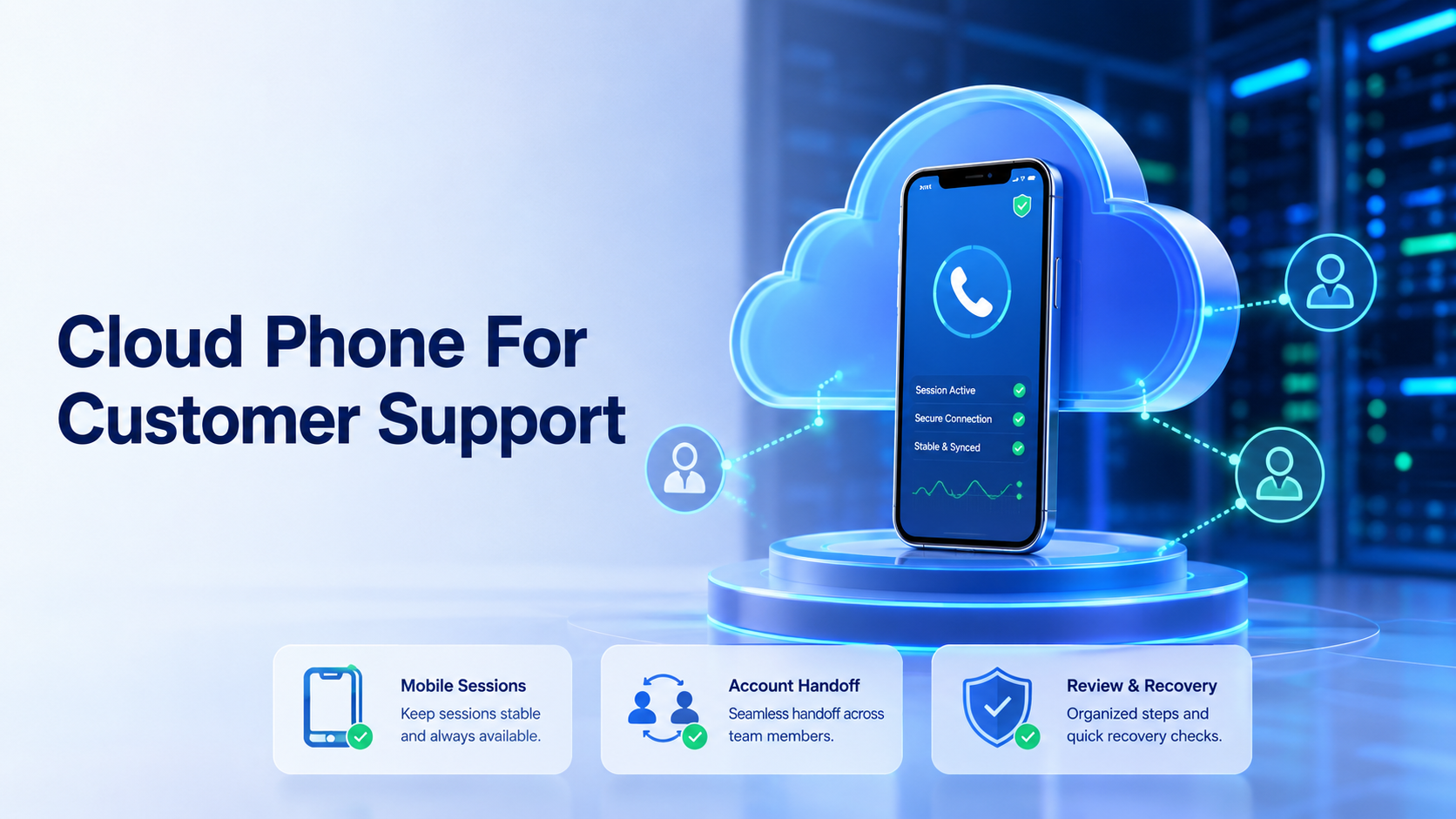Cover illustration for cloud phone for customer support