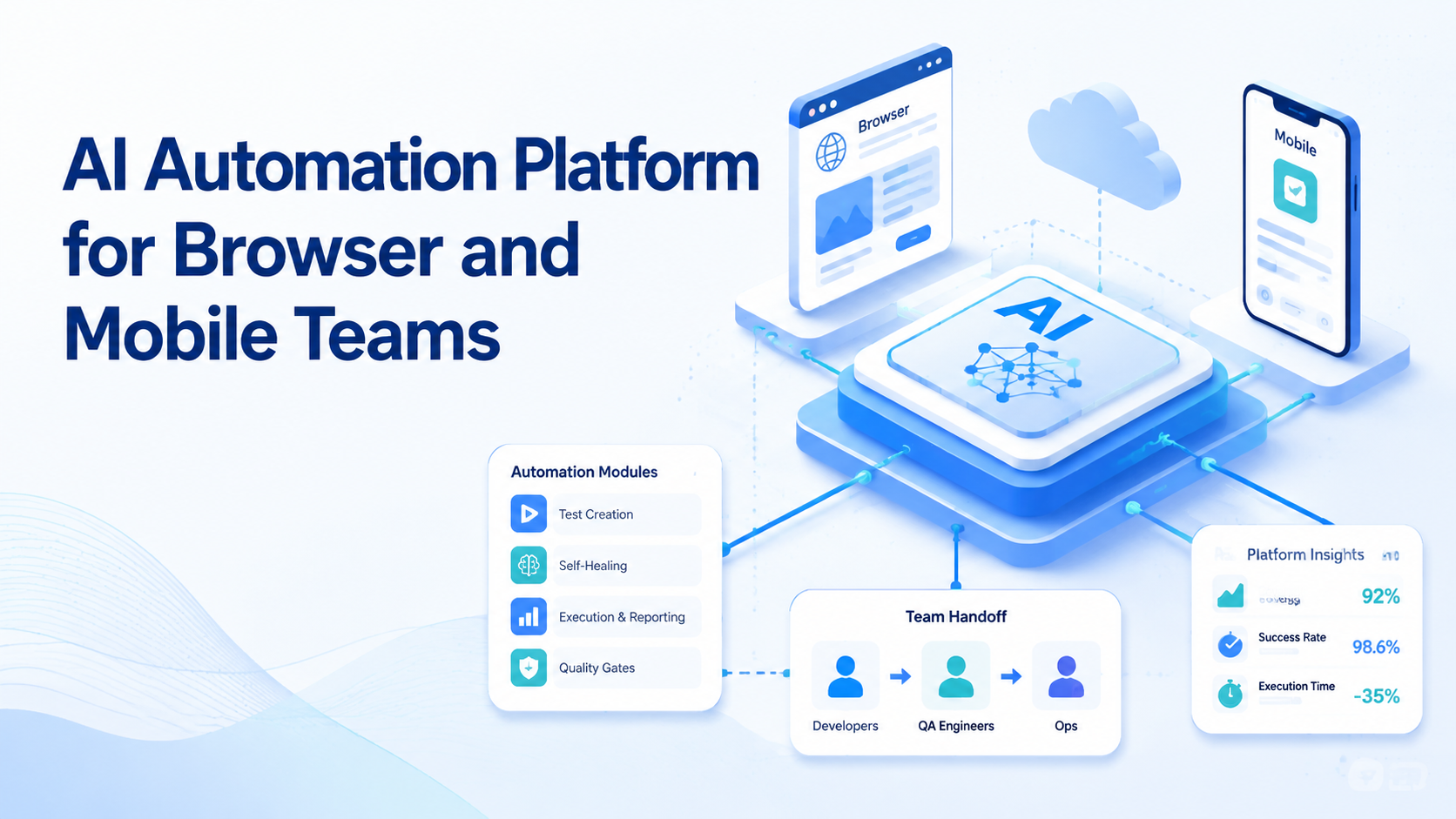 Cover illustration for AI Automation Platform for Browser and Mobile Teams