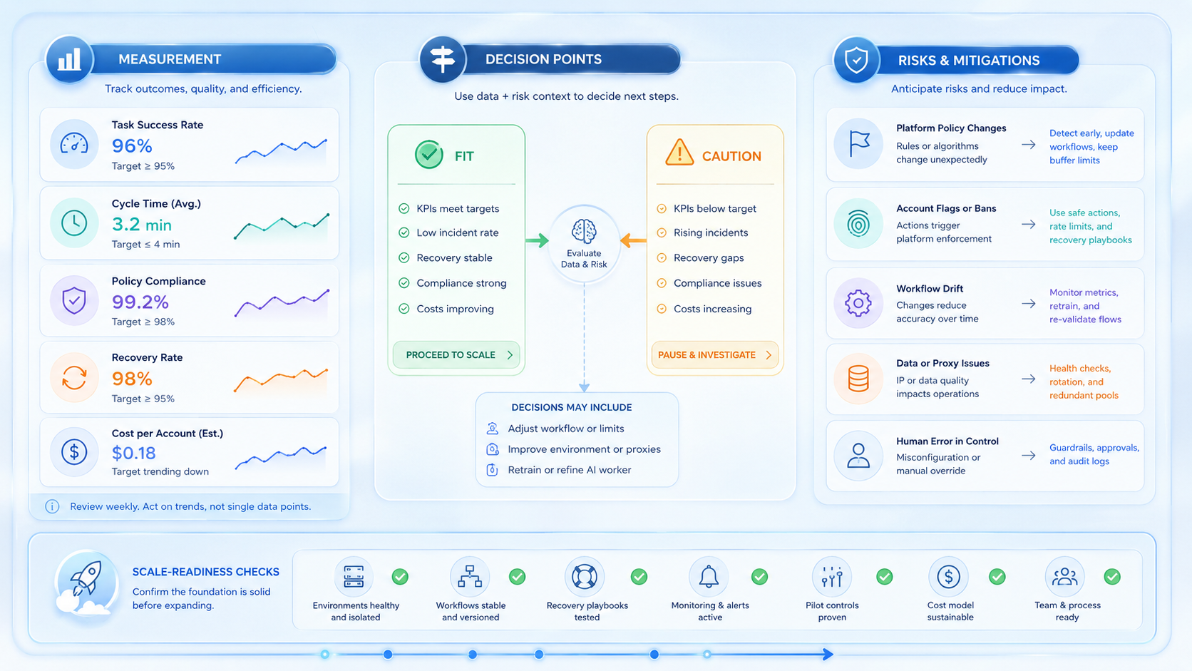 Part 3 explanatory illustration showing The Core Idea Behind AI Workers for Multi-Platform Account Operations