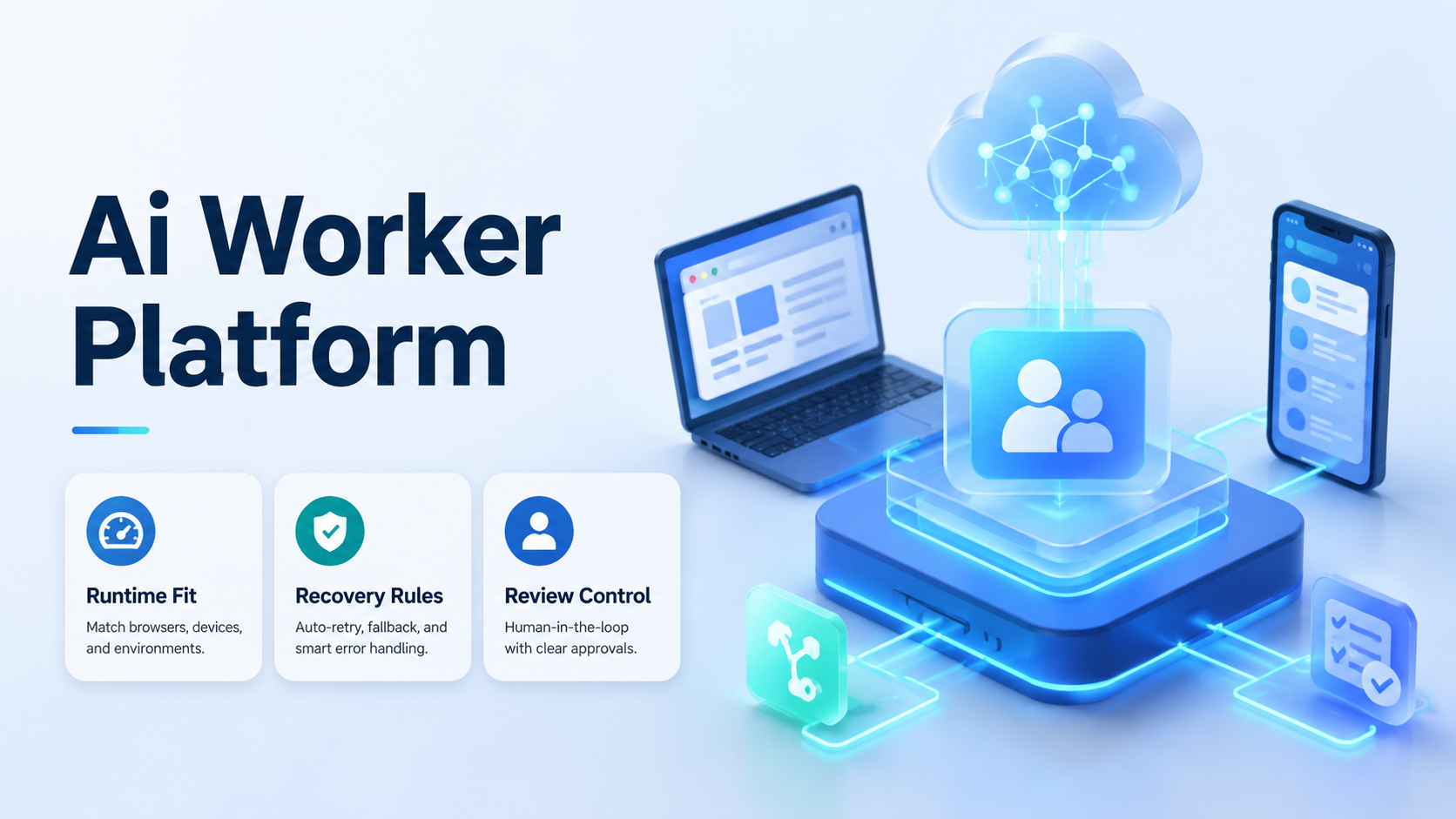 Cover illustration for AI worker platform