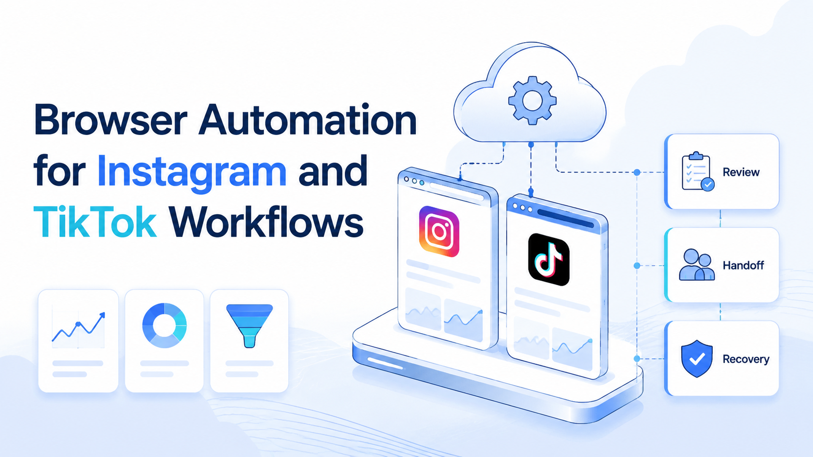 Cover illustration for browser automation for Instagram and TikTok workflows