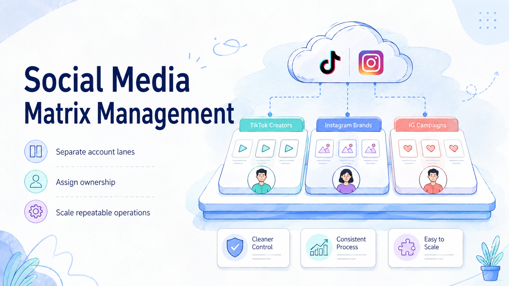 Social Media Matrix Management for TikTok and Instagram Teams
