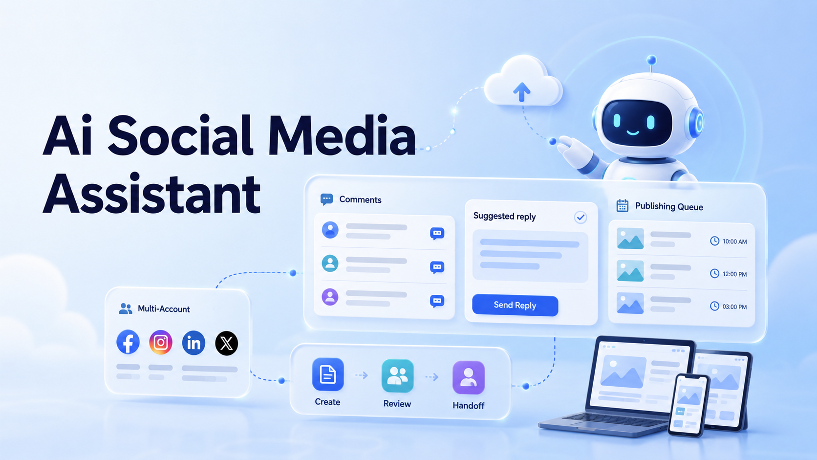 AI Social Media Assistant for Comment Replies and Publishing