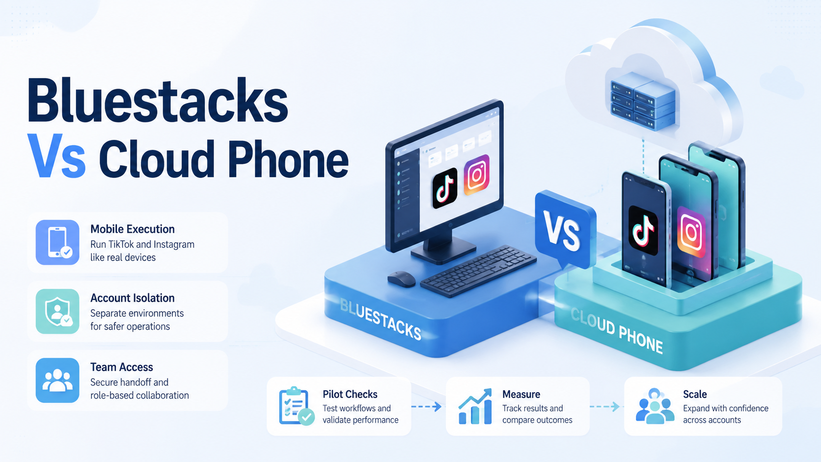 BlueStacks vs Cloud Phone: Which Is Better for TikTok and Instagram Accounts