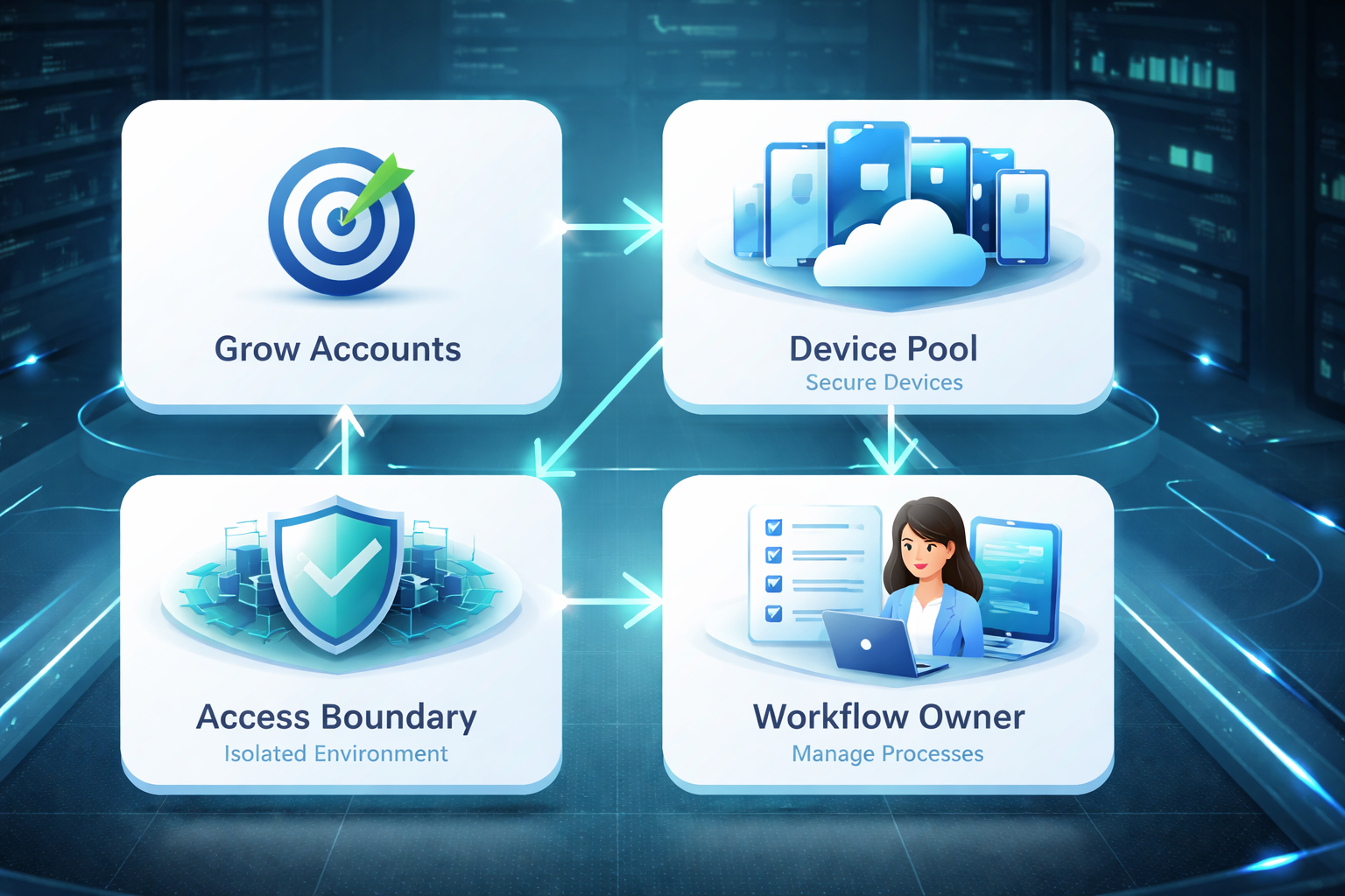 Part 1 explanatory illustration showing What Is Instagram Account Warming Software for Creator Operations?
